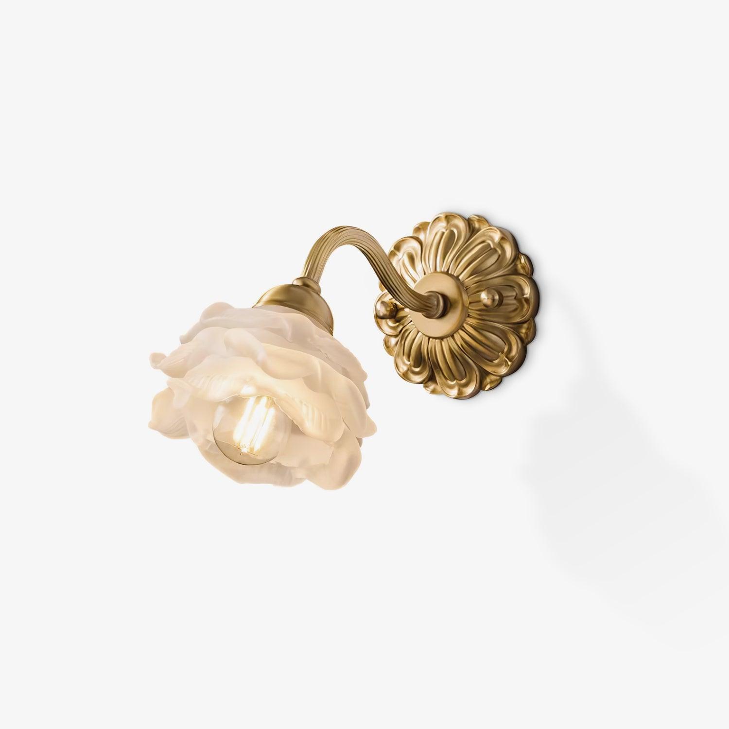 Brass Rose Wall Light - Lumpaz