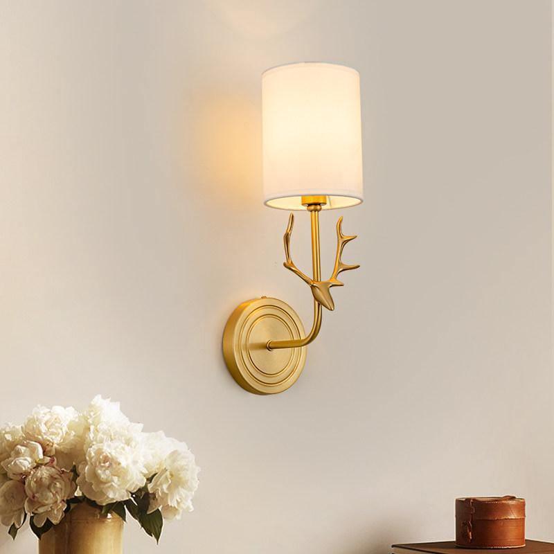 Brass Deer Head Wall Light - Lumpaz