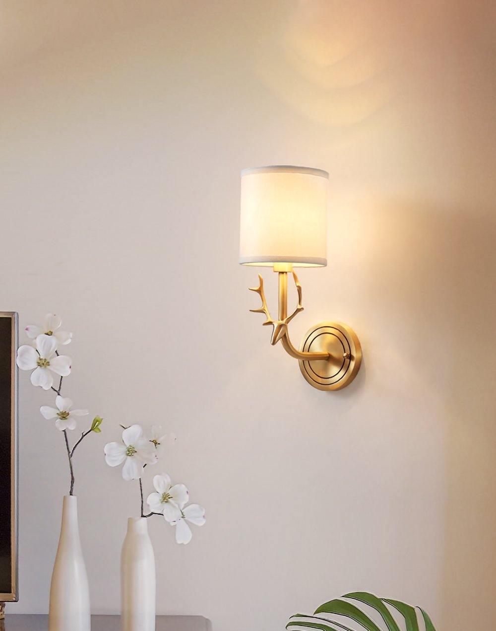 Brass Deer Head Wall Light - Lumpaz