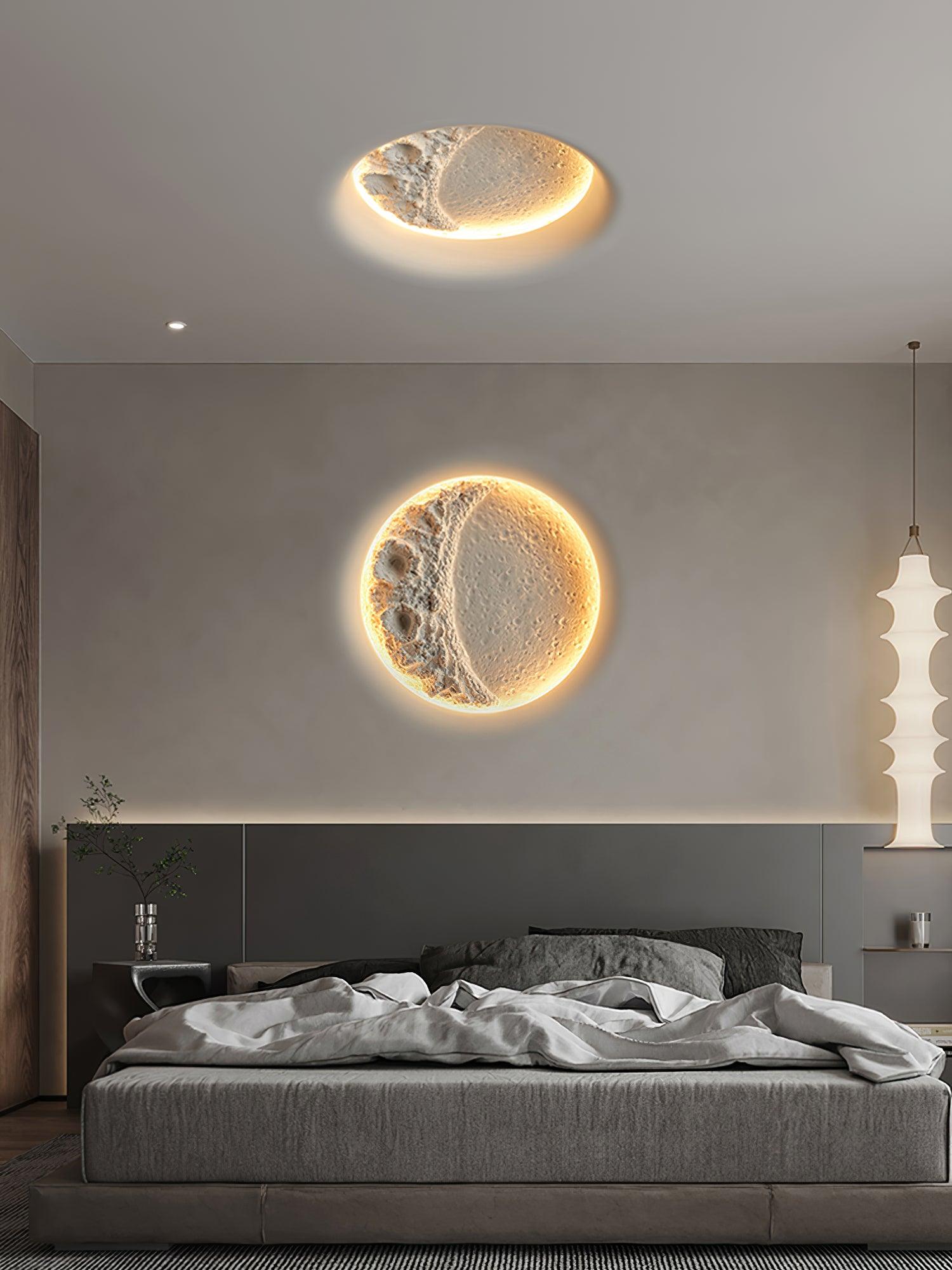 Gypsum Moon Wall Lamp - Lumpaz