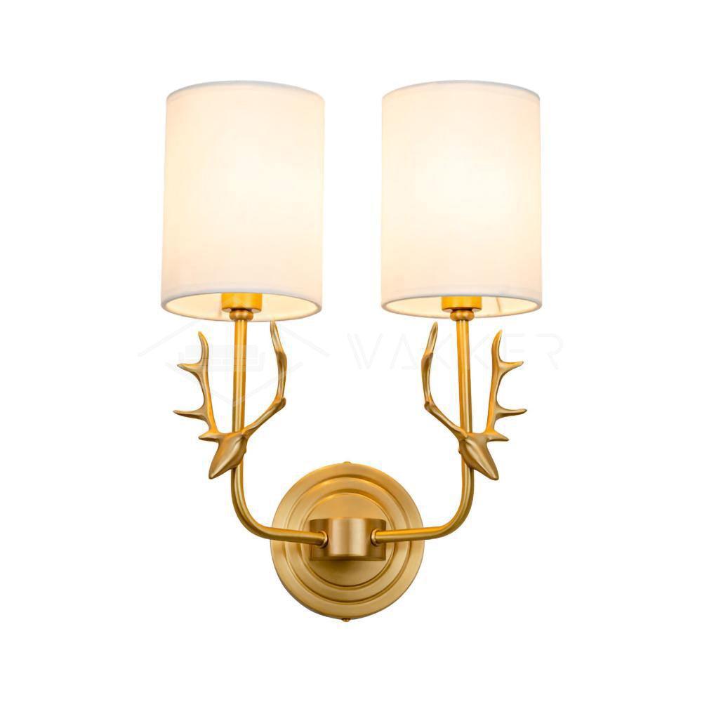 Brass Deer Head Wall Light - Lumpaz