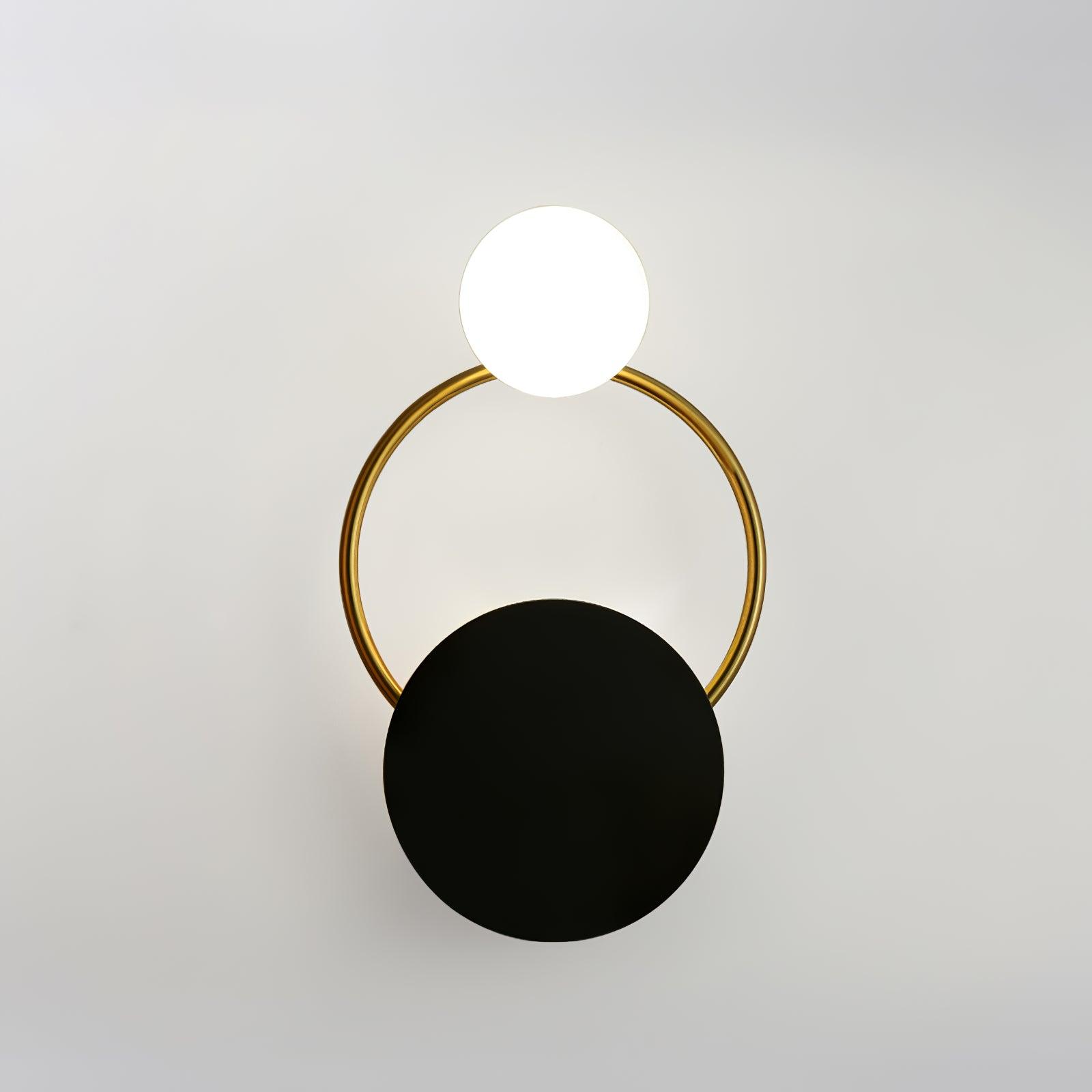 Black Circular Rings Wall Lamp - Lumpaz