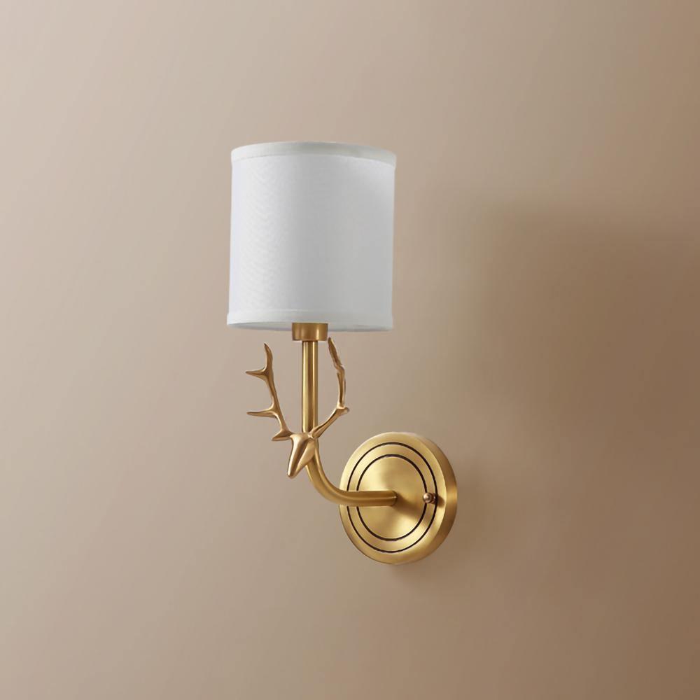 Brass Deer Head Wall Light - Lumpaz