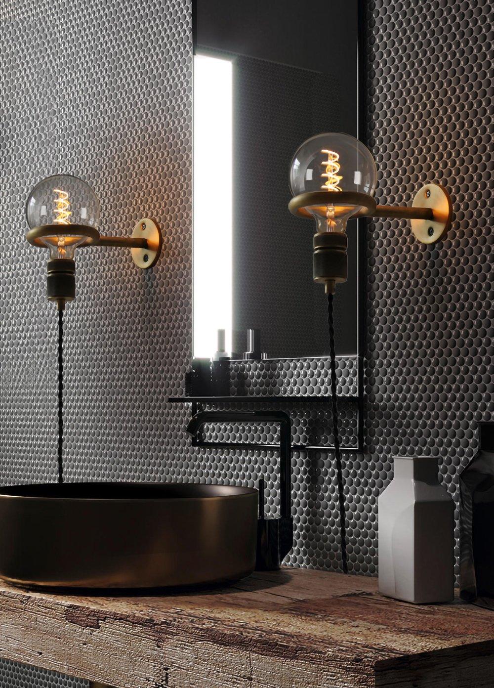 Loop Minimalist Wall Light With Wall Socket - Lumpaz