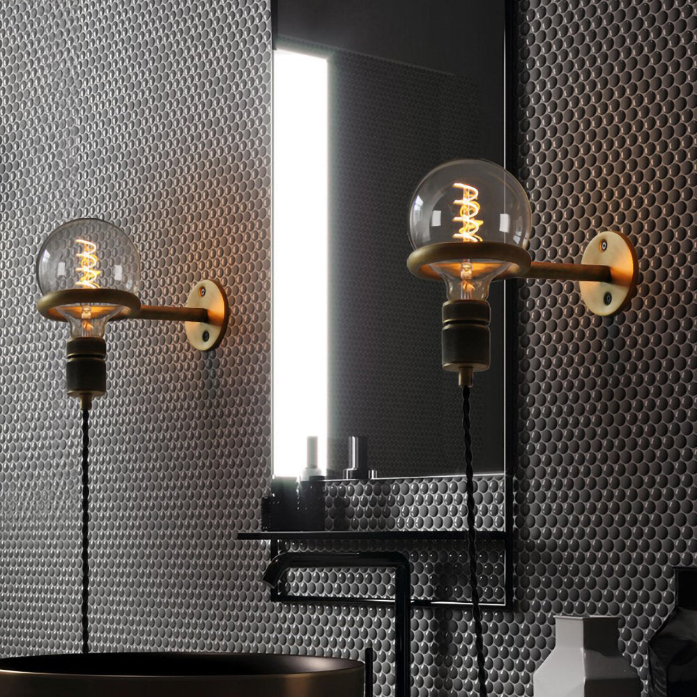 Loop Minimalist Wall Light With Wall Socket - Lumpaz