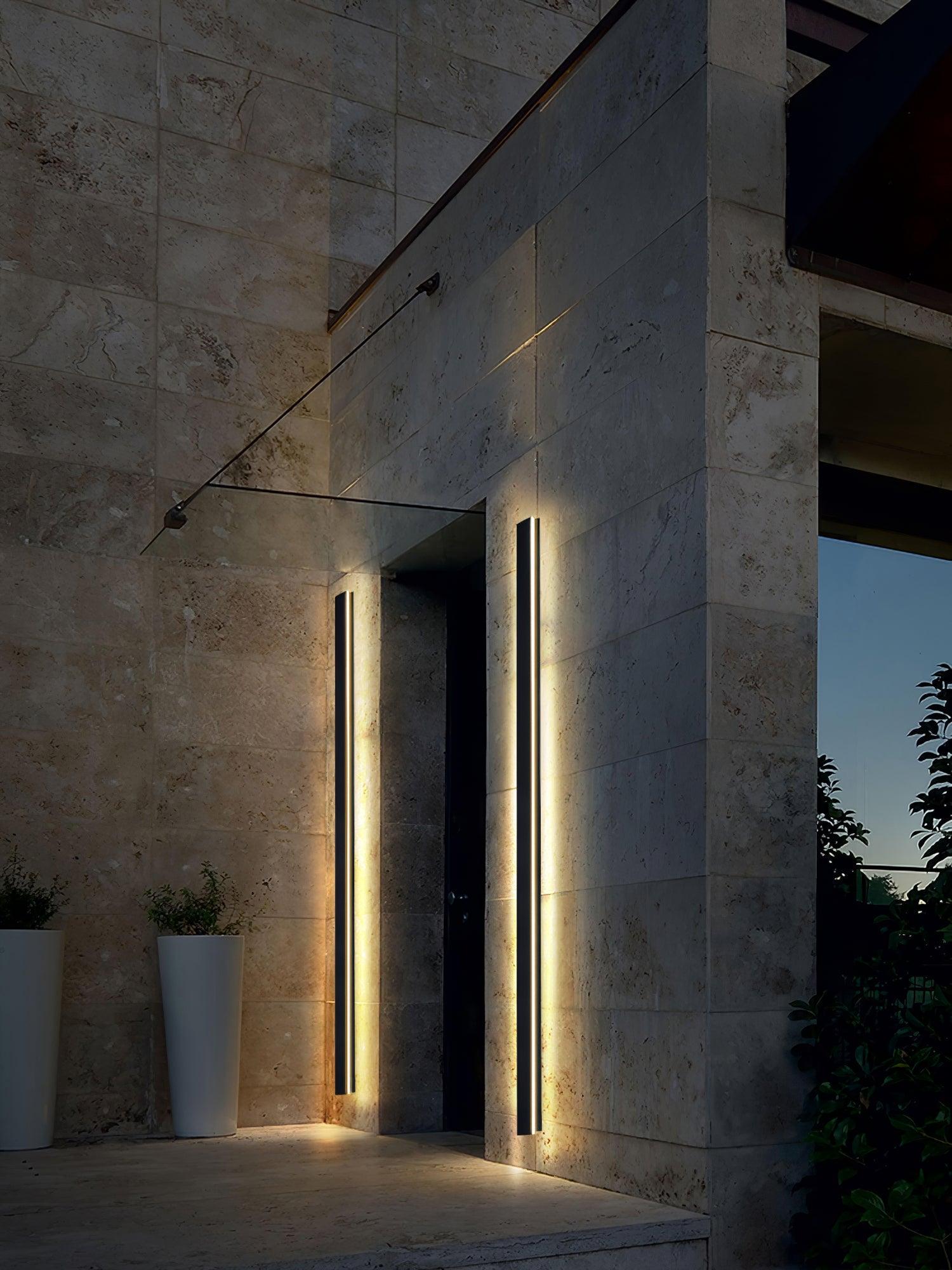 Long Strip Outdoor Sconce Solar Power - Lumpaz