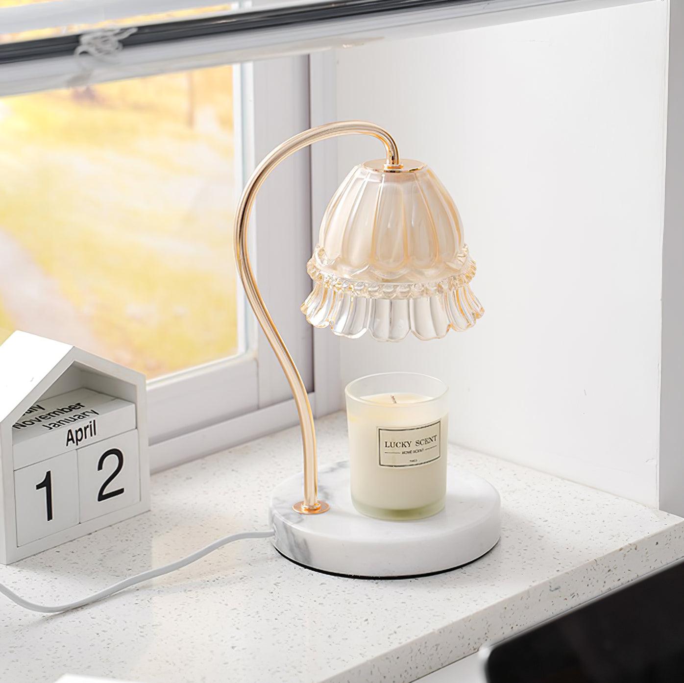 Lily Marble Warmer Table Lamp - Lumpaz