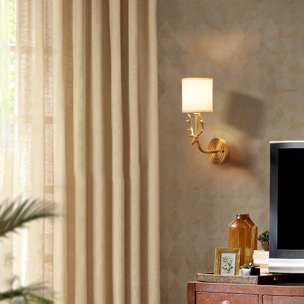 Brass Deer Head Wall Light - Lumpaz