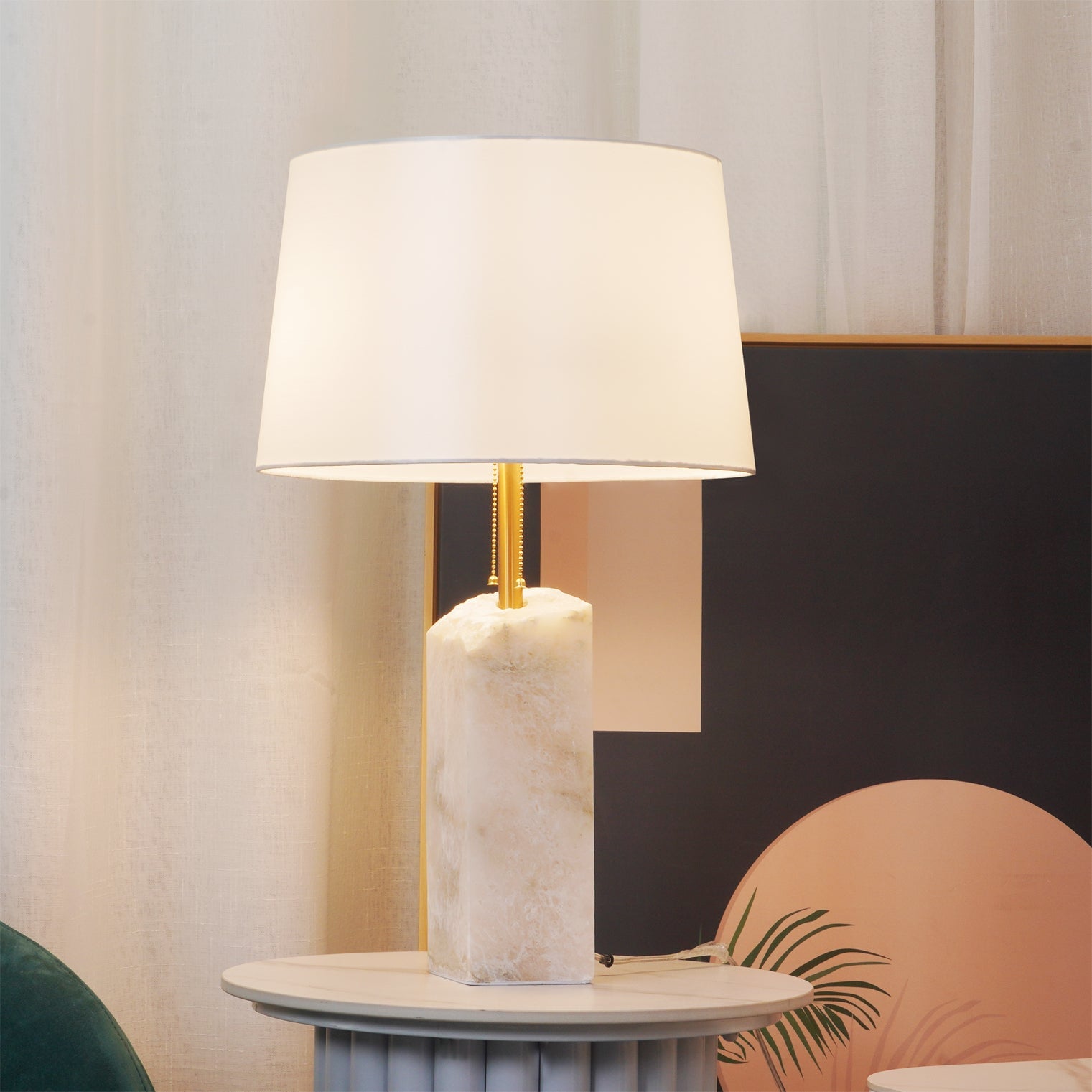 Raw Alabaster Table Lamp - Lumpaz