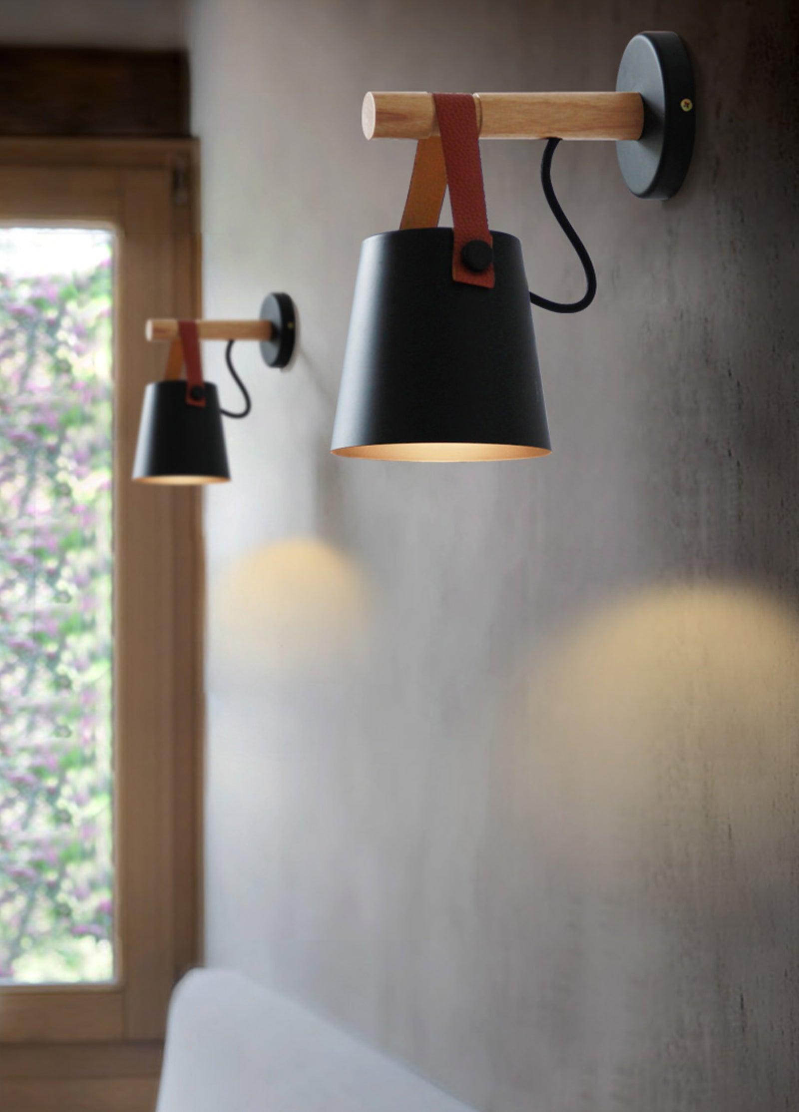 Wooden Conical Wall Light - Lumpaz