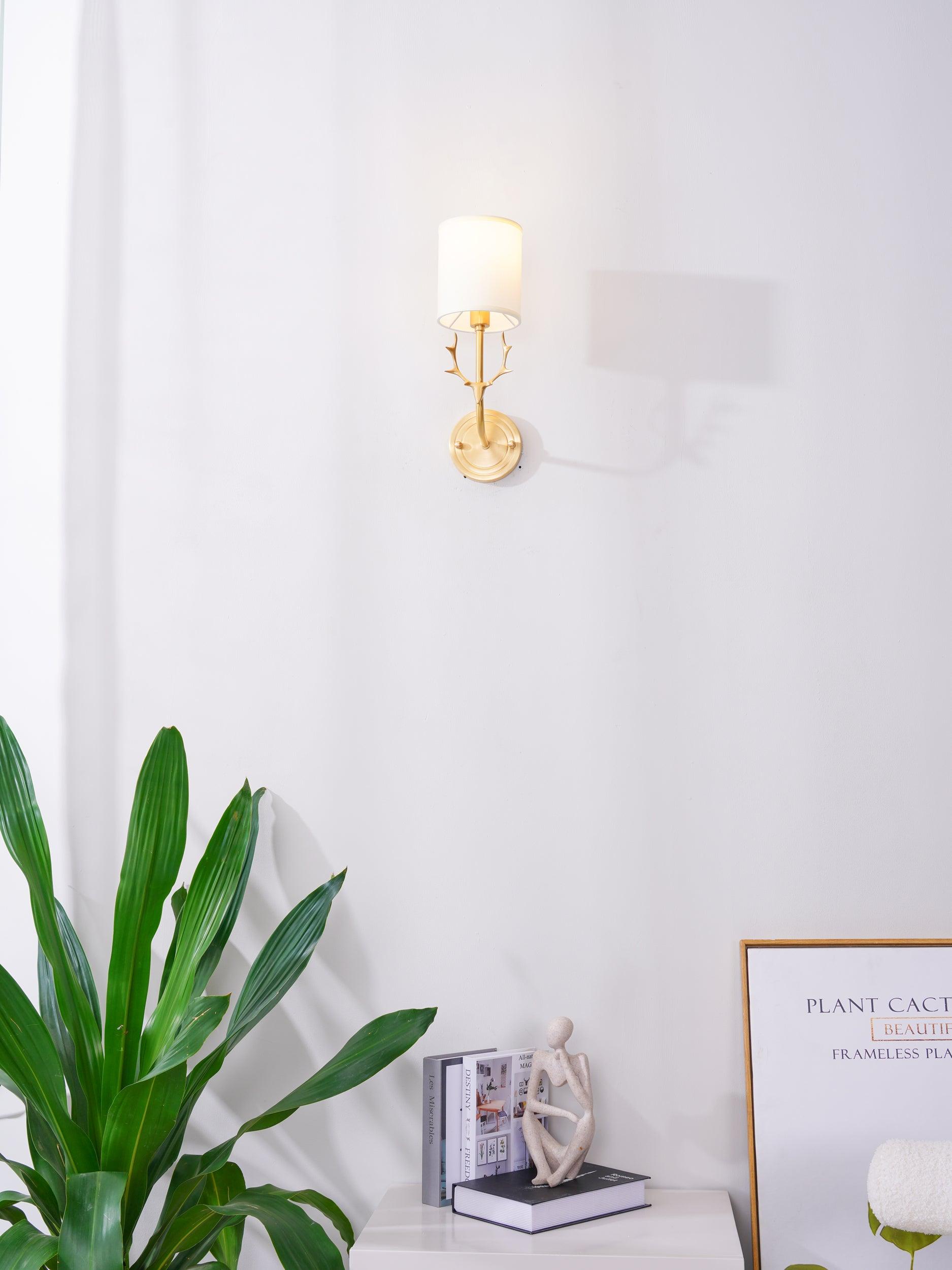 Brass Deer Head Wall Light - Lumpaz