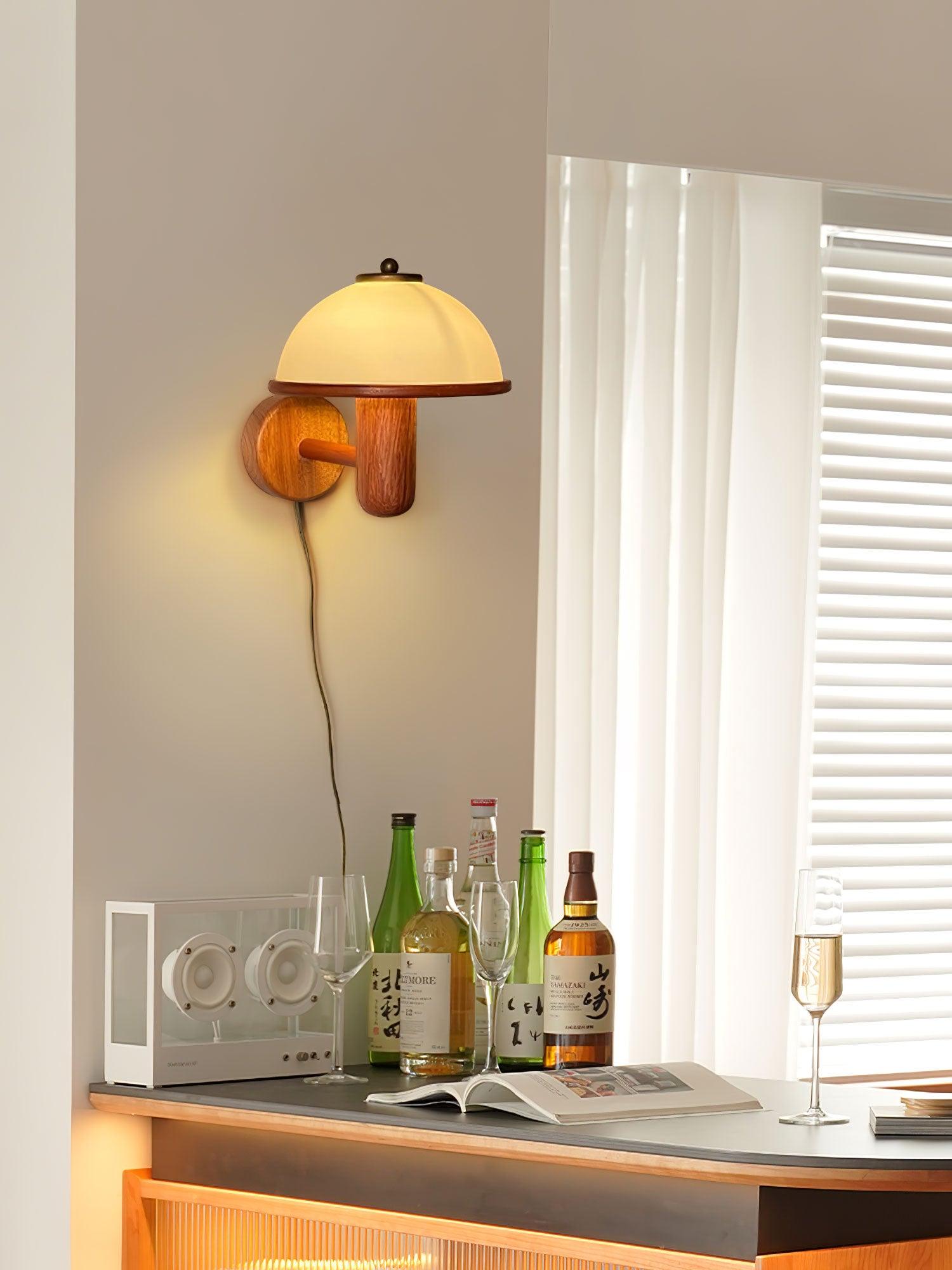 Mushroom Wood Wall Lamp - Lumpaz