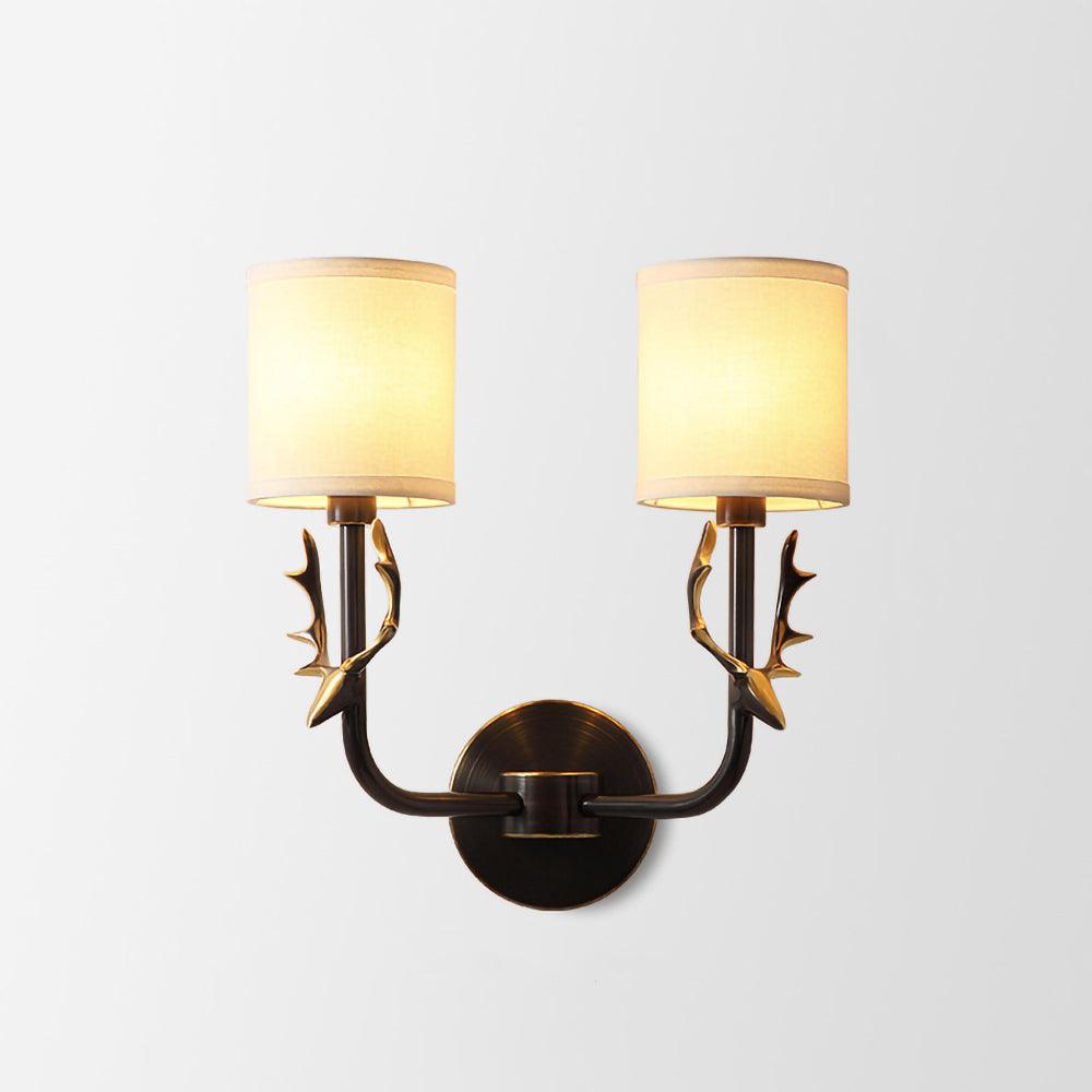 Brass Deer Head Wall Light - Lumpaz