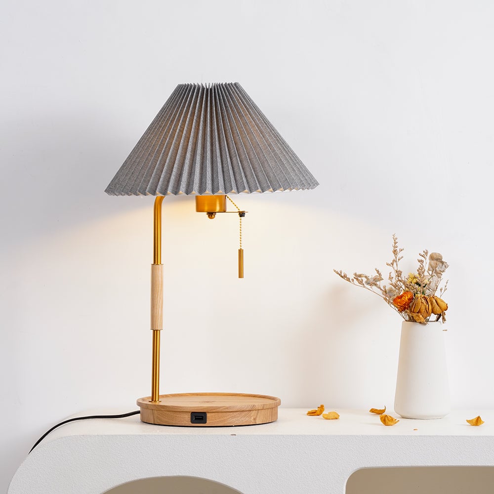 Wooden Retro Table Lamp - Lumpaz