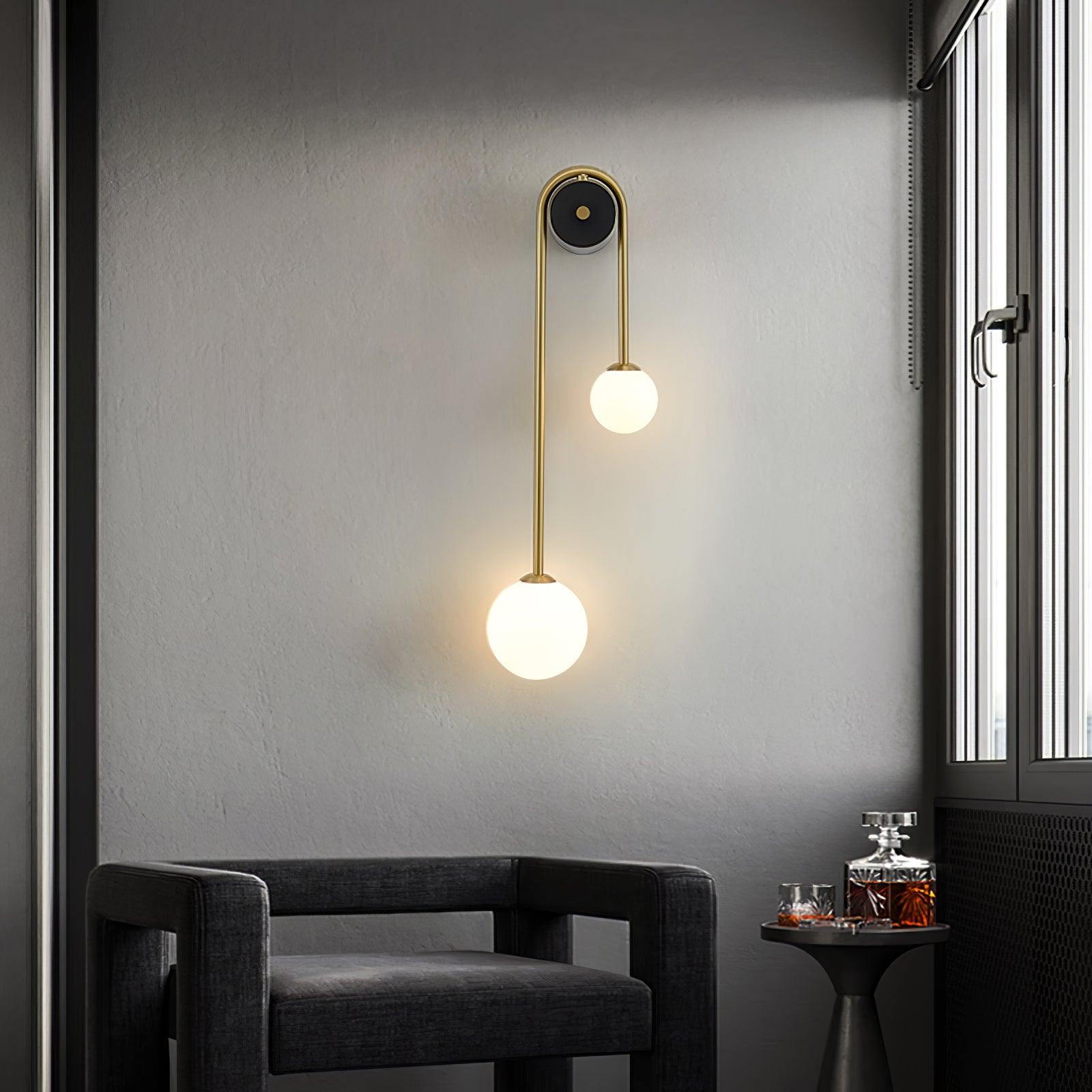 Brass Arc Wall Light - Lumpaz