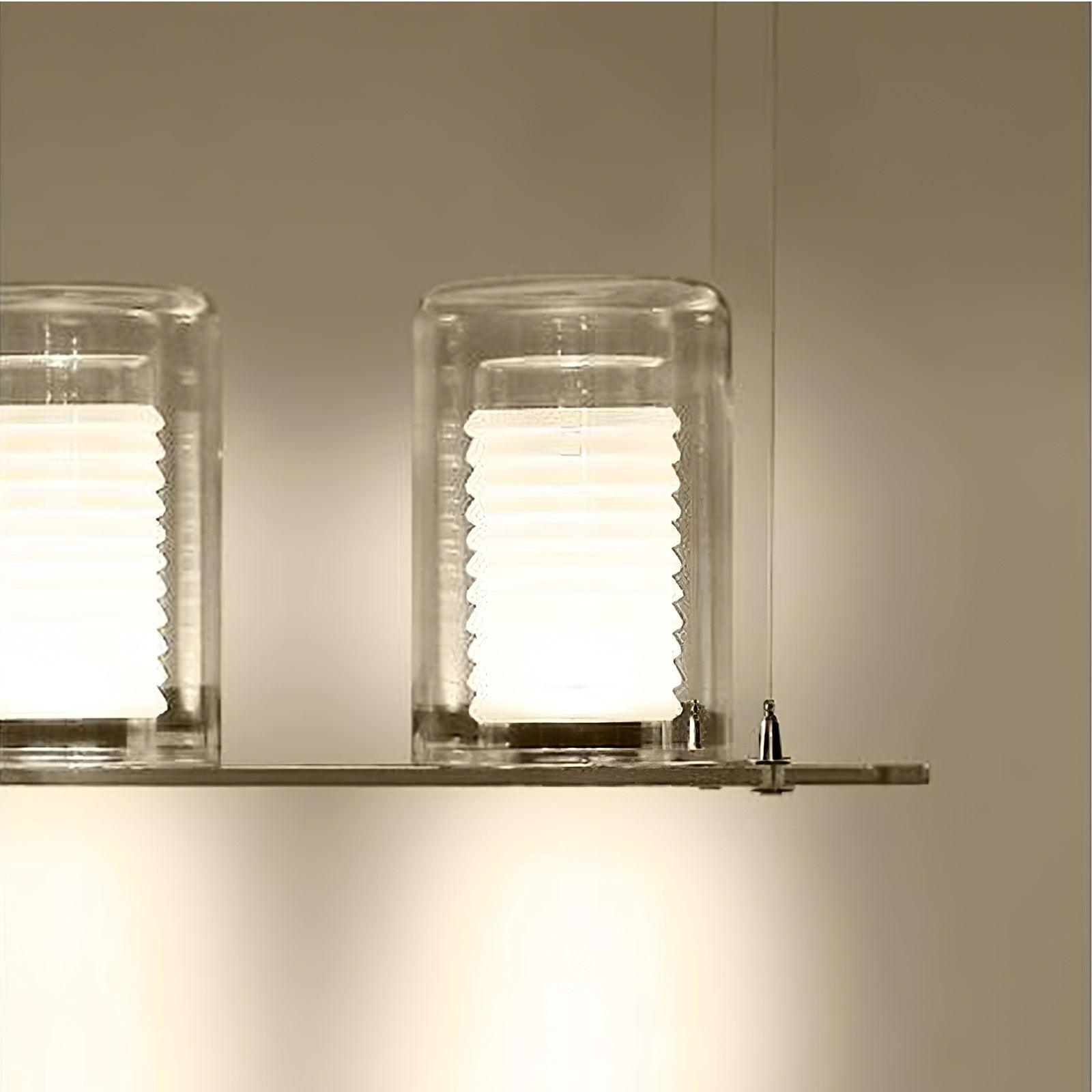 Dual Cylinder Glass Floor Lamp - Lumpaz