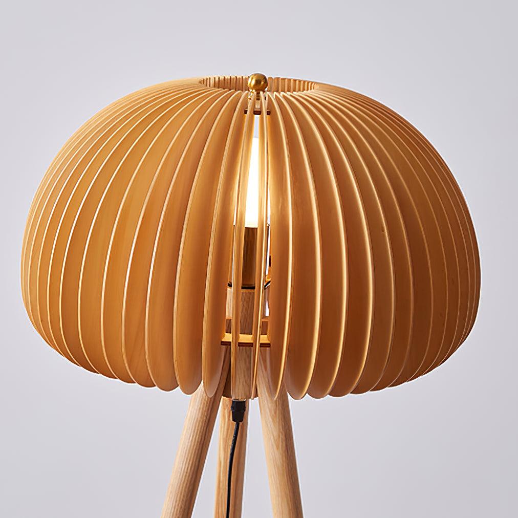 Wooden Pumpkin Floor Lamp - Lumpaz
