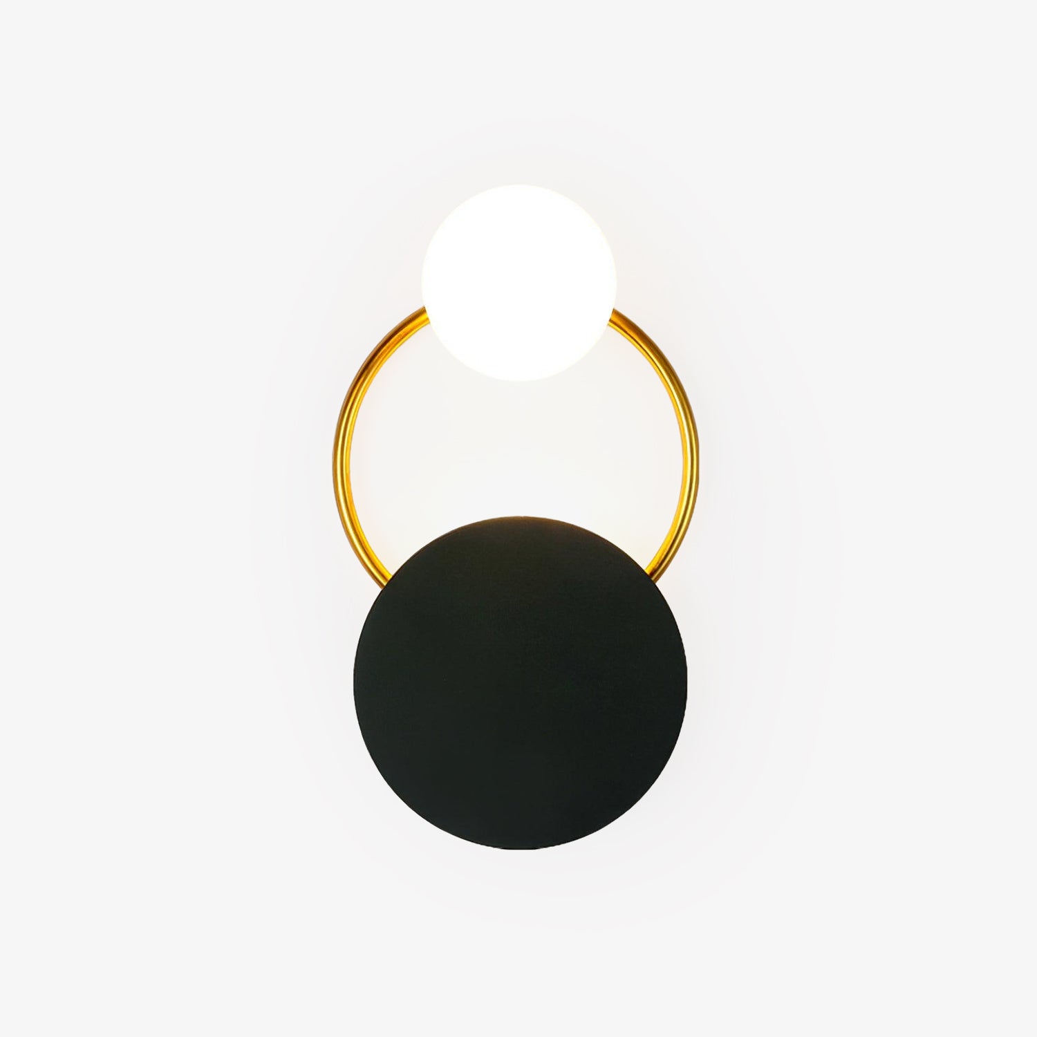 Black Circular Rings Wall Lamp - Lumpaz
