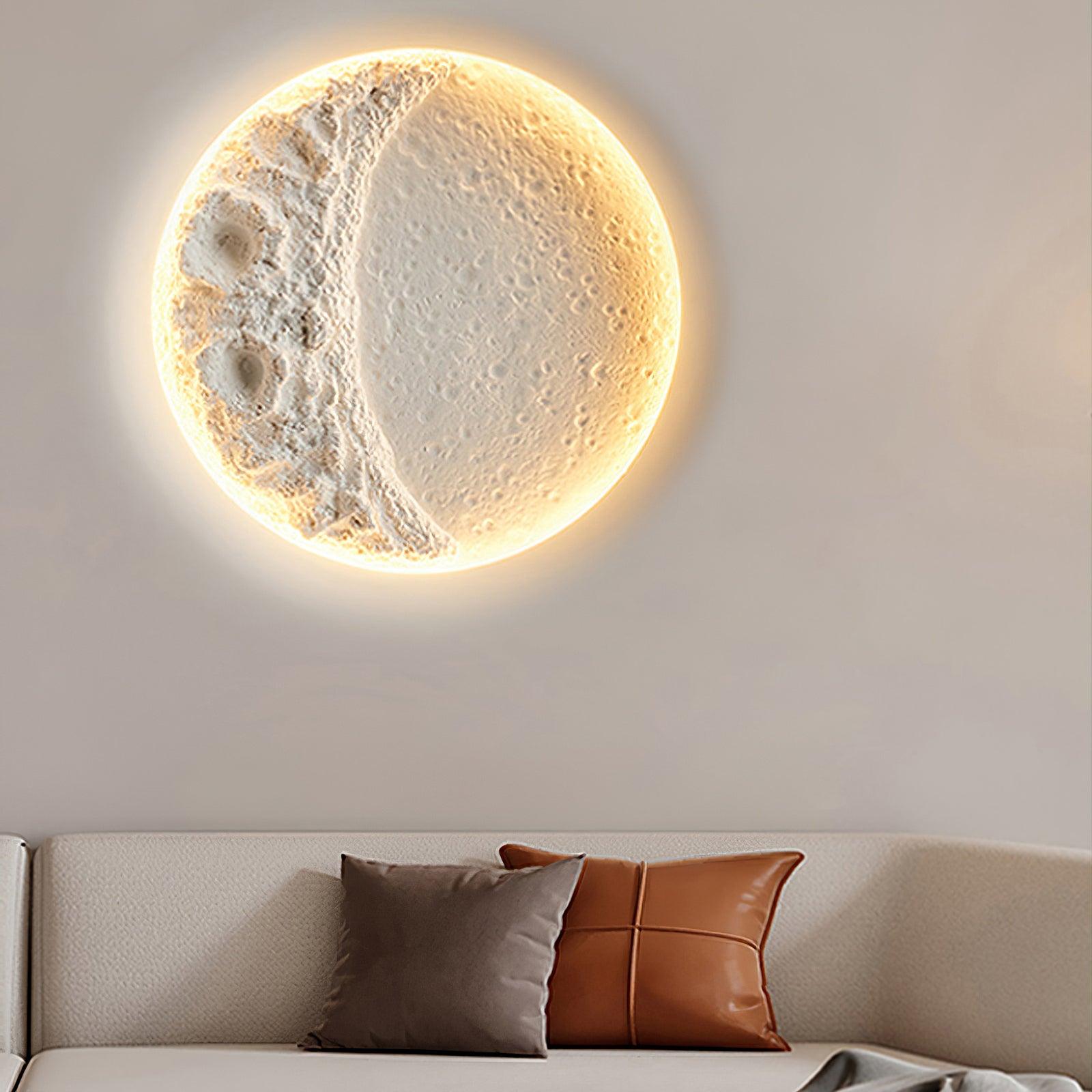 Gypsum Moon Wall Lamp - Lumpaz