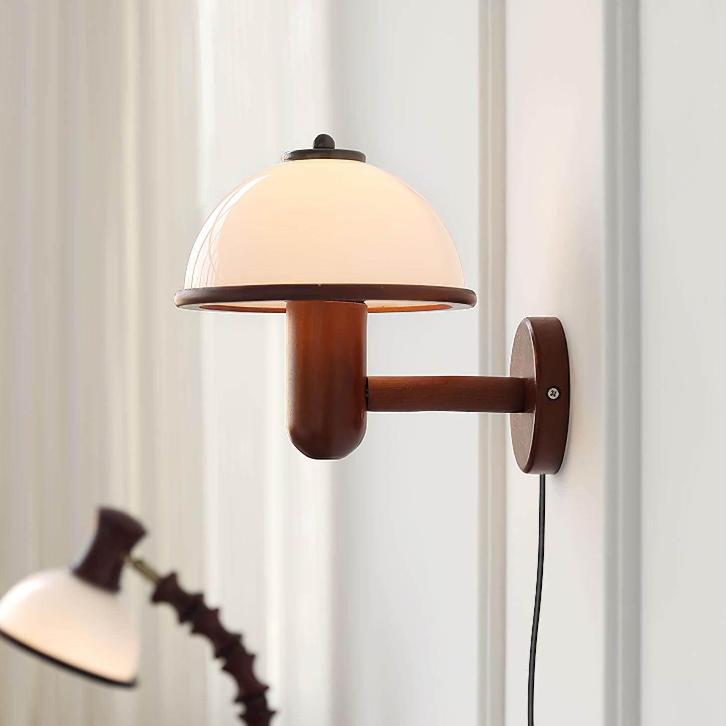 Mushroom Wood Wall Lamp - Lumpaz