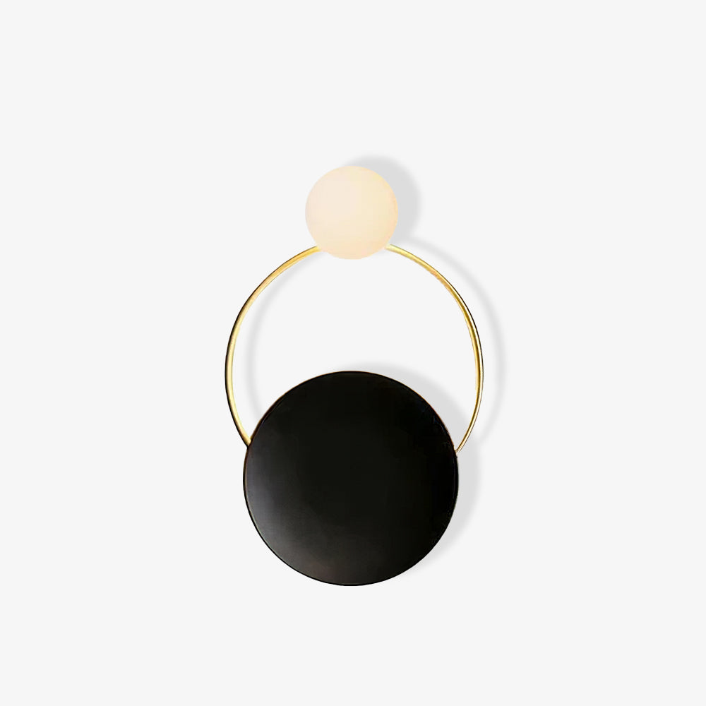 Black Circular Rings Wall Lamp - Lumpaz