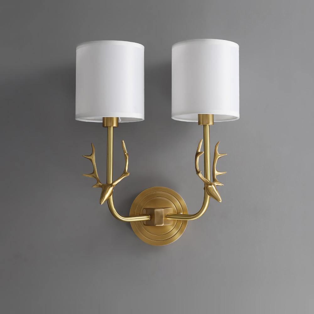 Brass Deer Head Wall Light - Lumpaz