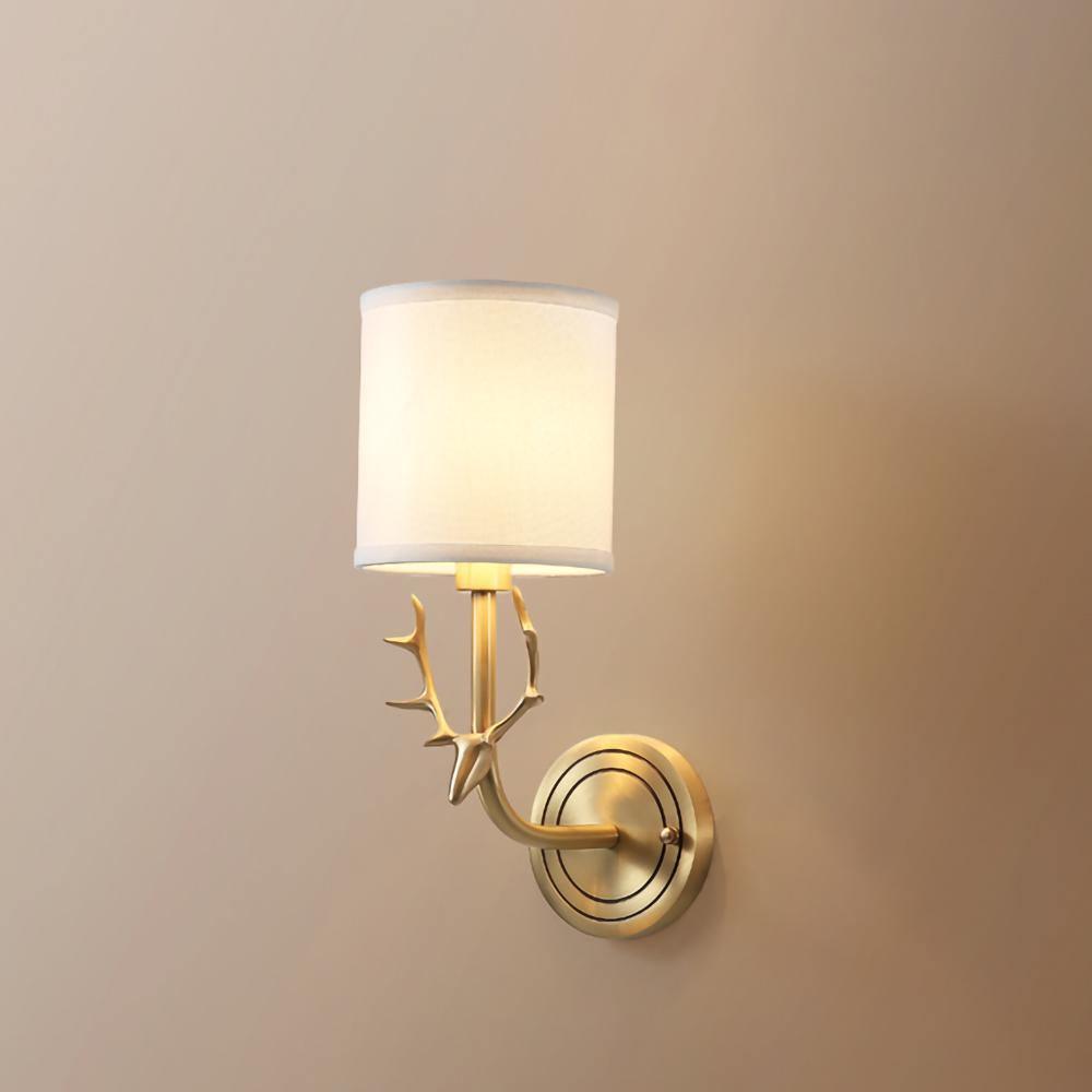 Brass Deer Head Wall Light - Lumpaz