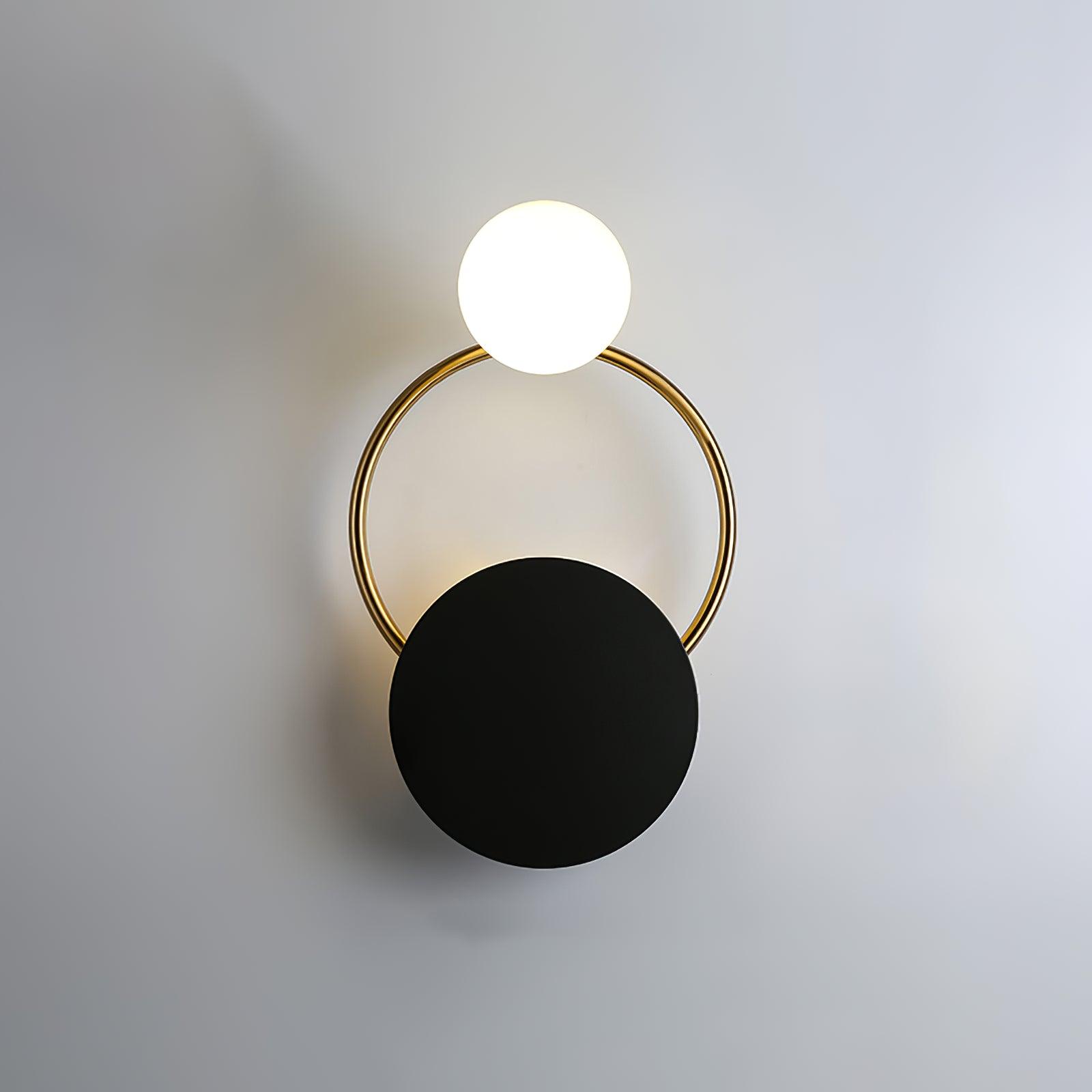 Black Circular Rings Wall Lamp - Lumpaz