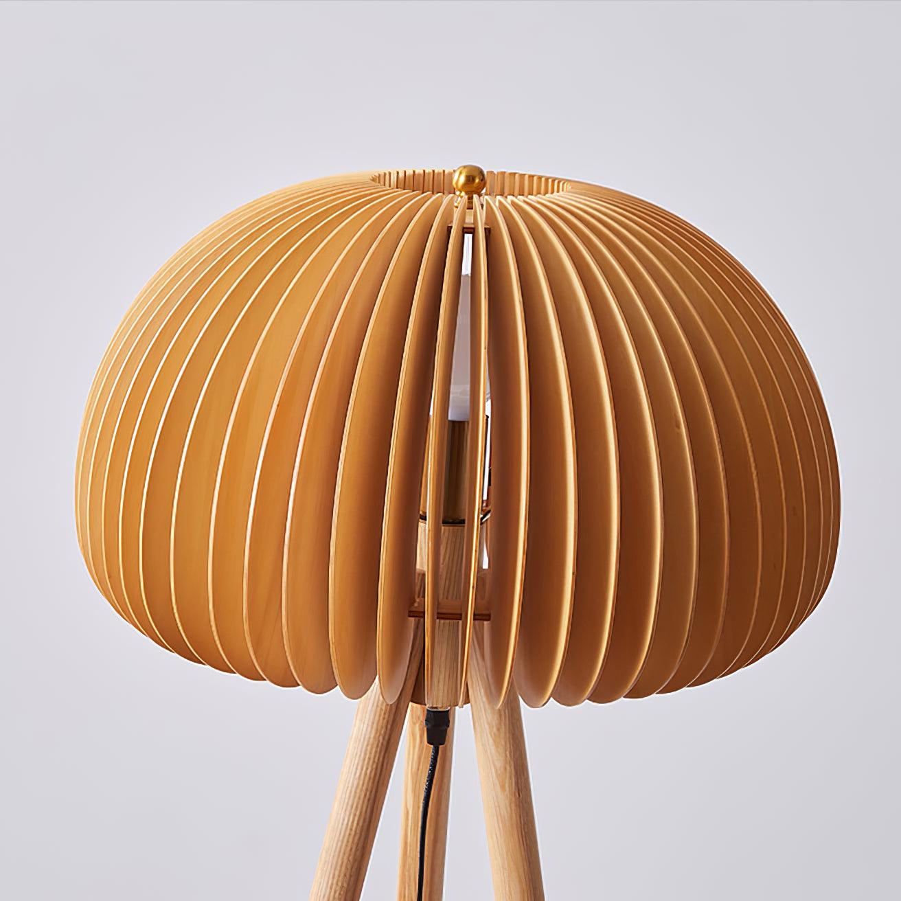 Wooden Pumpkin Floor Lamp - Lumpaz