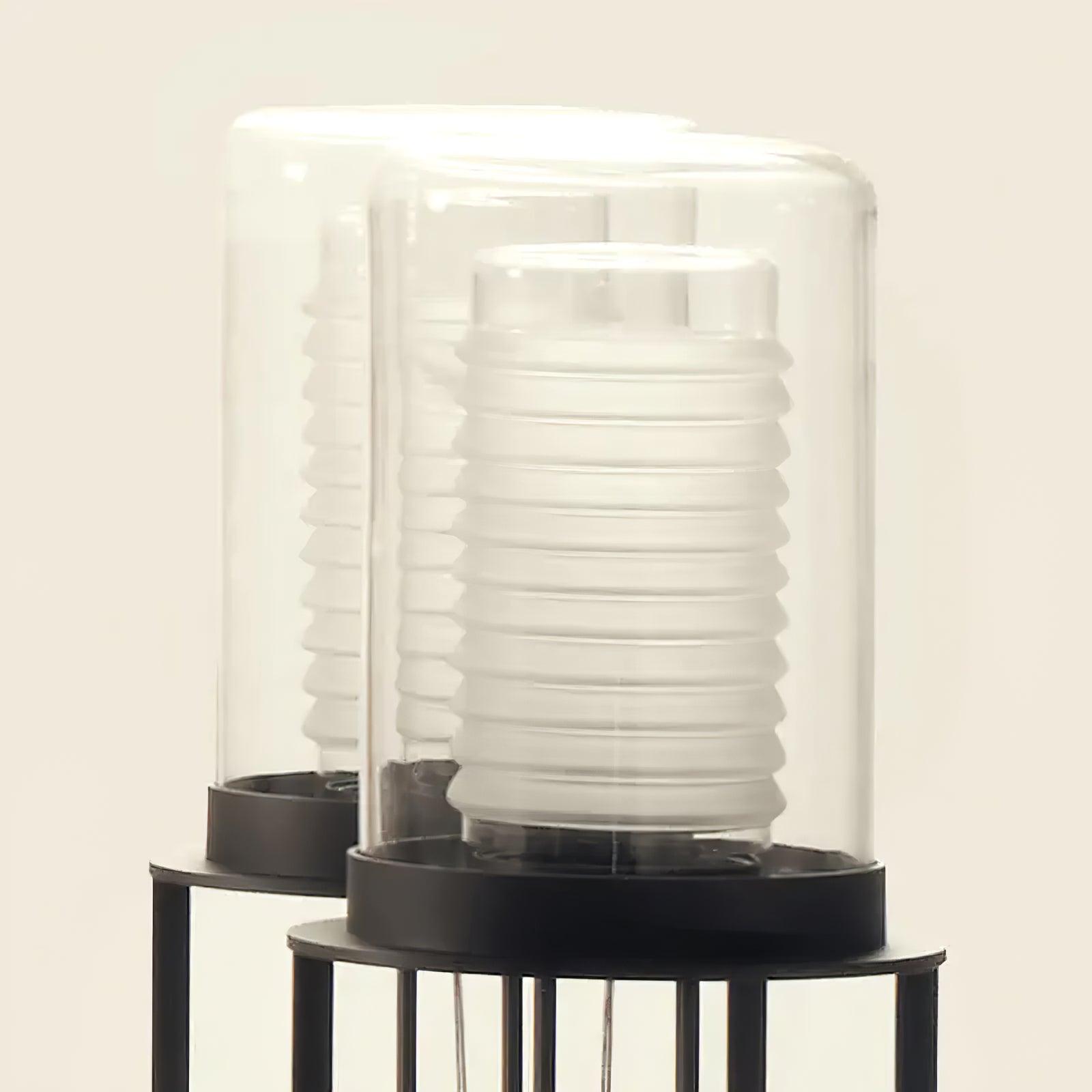 Dual Cylinder Glass Floor Lamp - Lumpaz