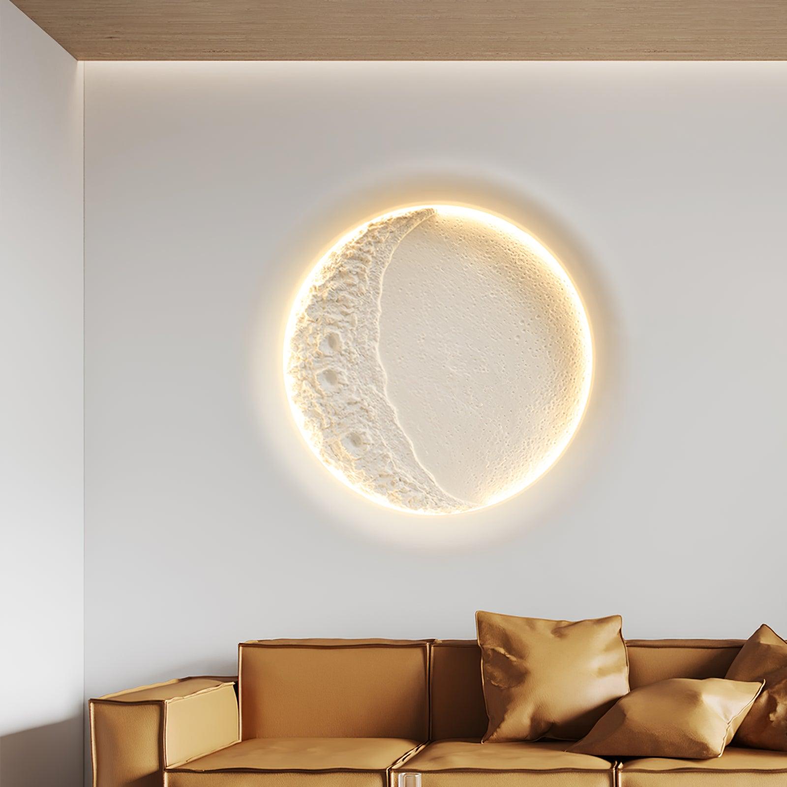 Gypsum Moon Wall Lamp - Lumpaz