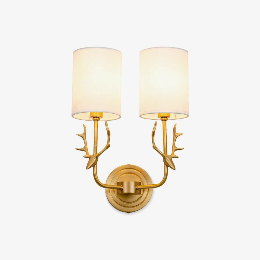 Brass Deer Head Wall Light - Lumpaz