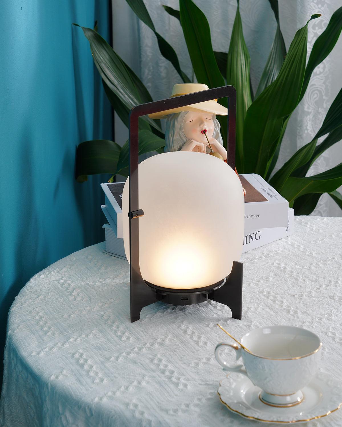 Black Twilight Lantern Table Lamp - Lumpaz
