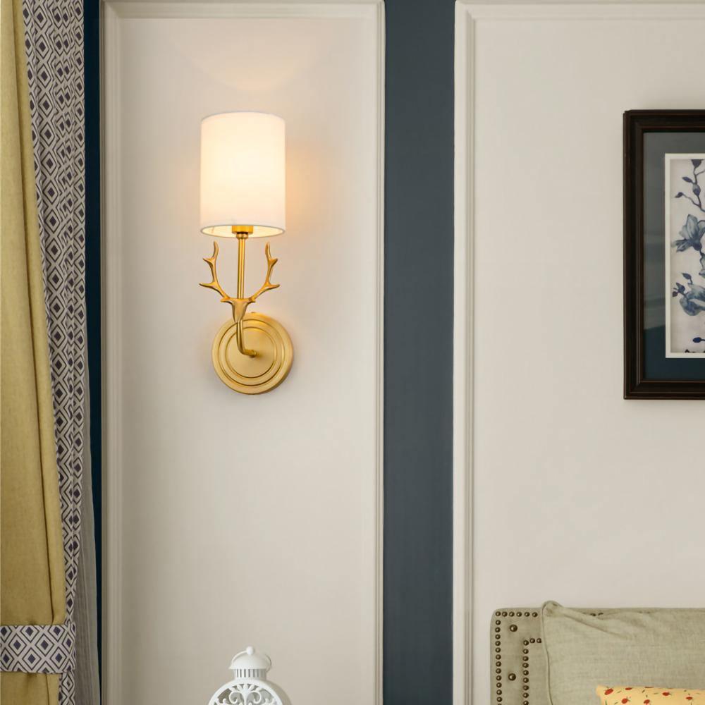 Brass Deer Head Wall Light - Lumpaz