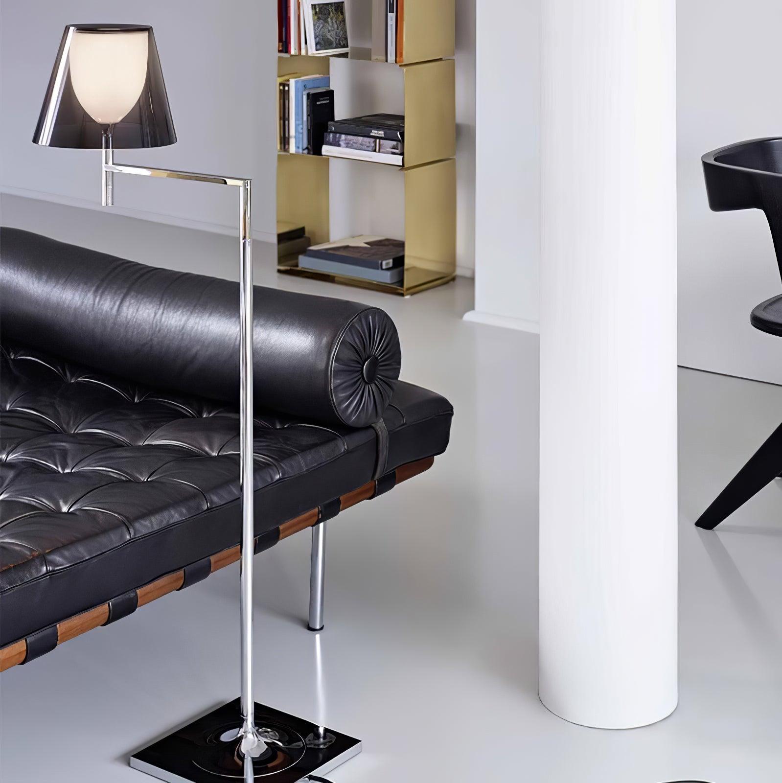 Chrome Prism Bending Floor Light - Lumpaz