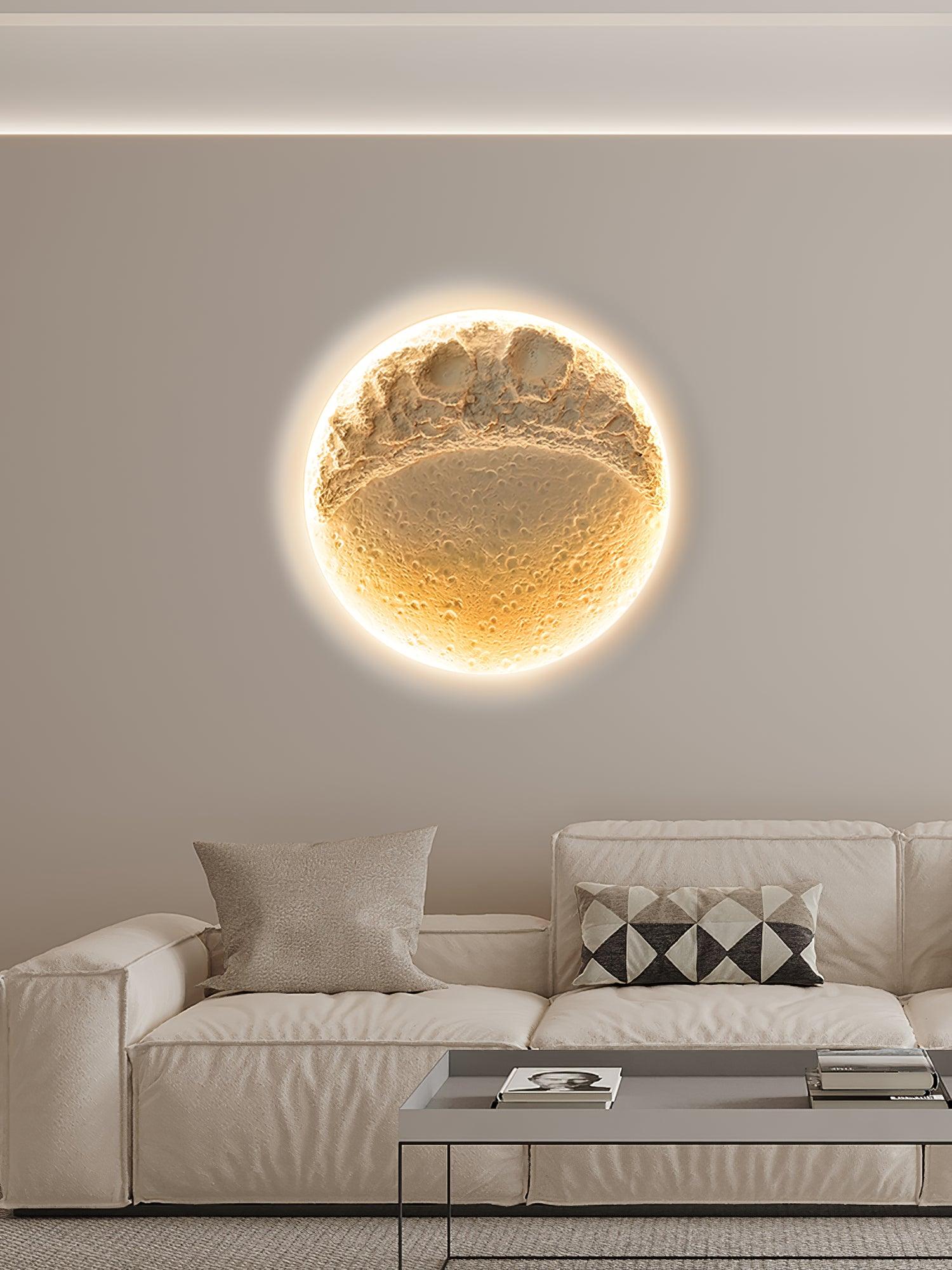 Gypsum Moon Wall Lamp - Lumpaz