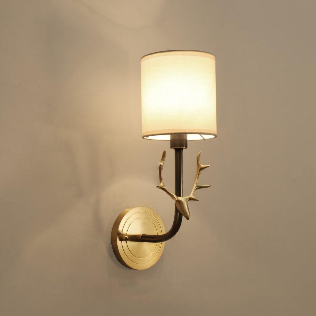 Brass Deer Head Wall Light - Lumpaz