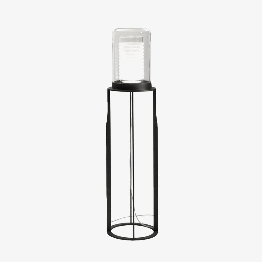 Dual Cylinder Glass Floor Lamp - Lumpaz