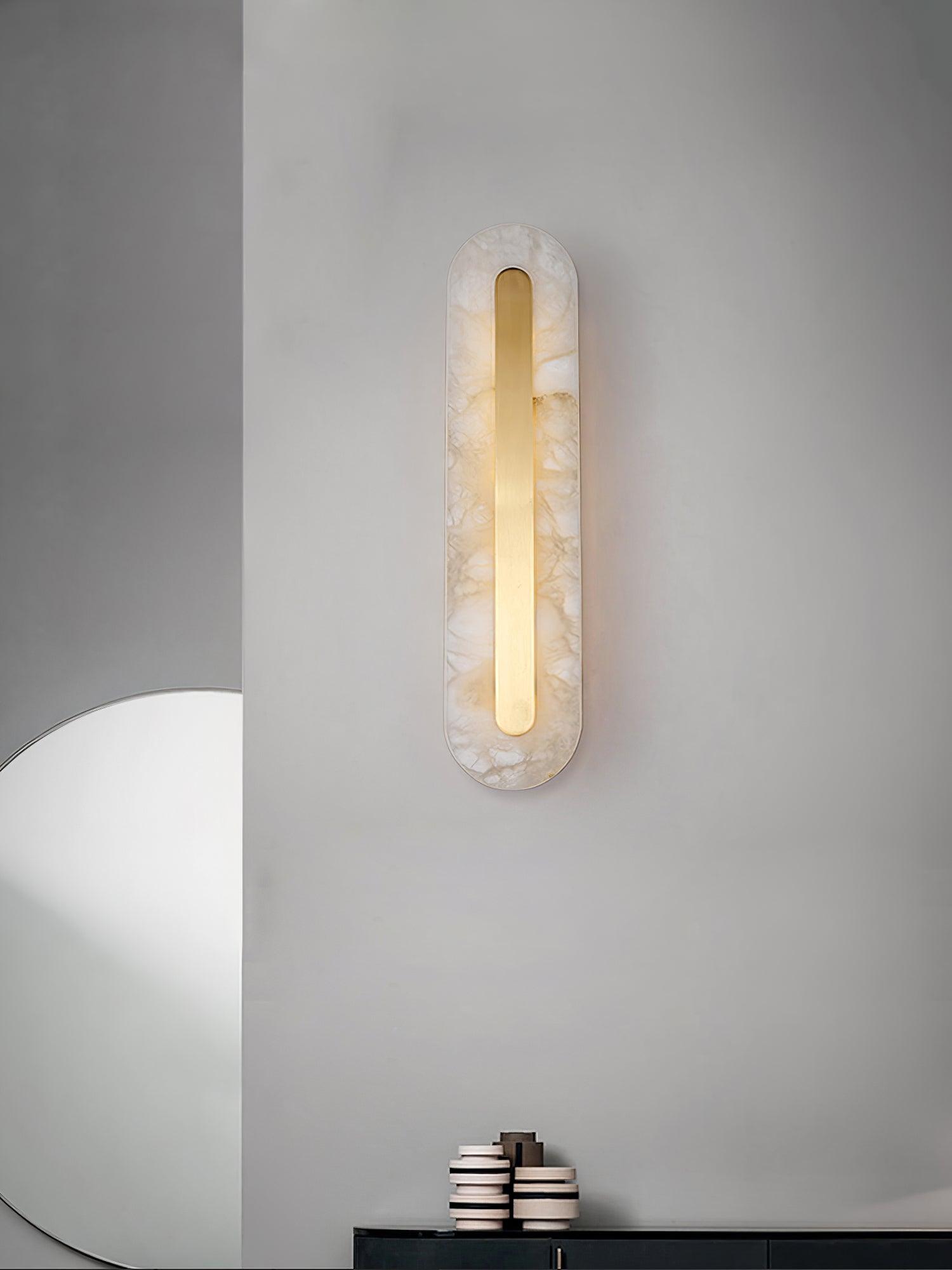 Alabaster Rounded Wall Light - Lumpaz