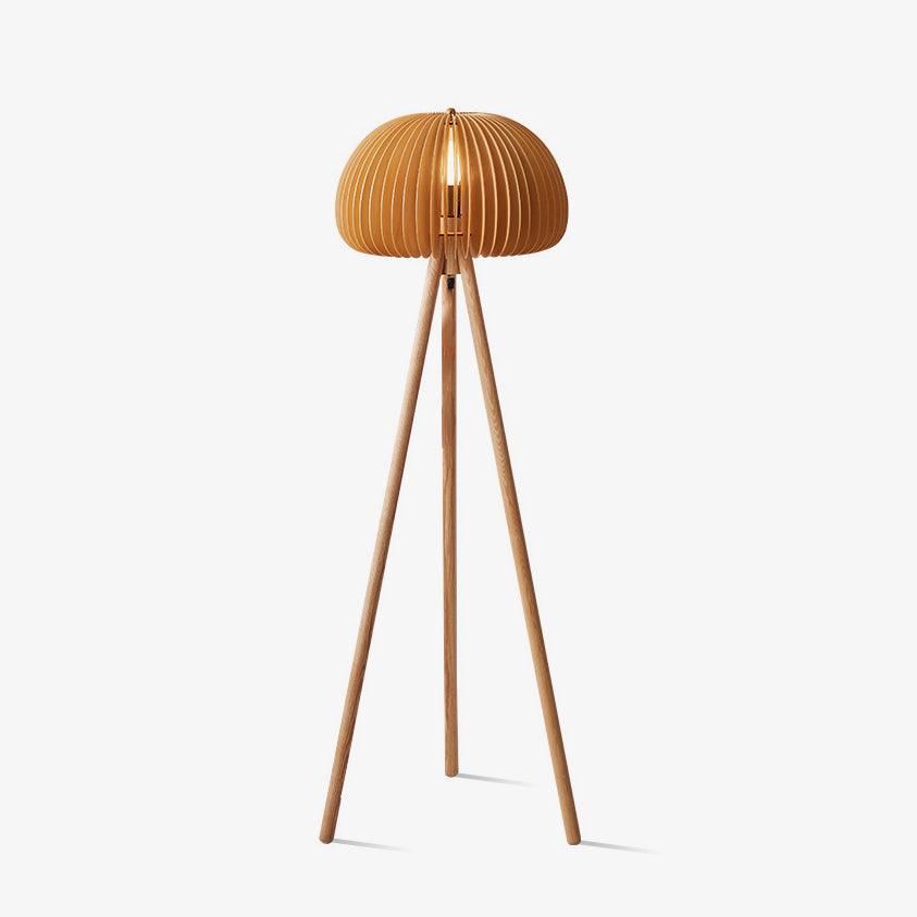 Wooden Pumpkin Floor Lamp - Lumpaz