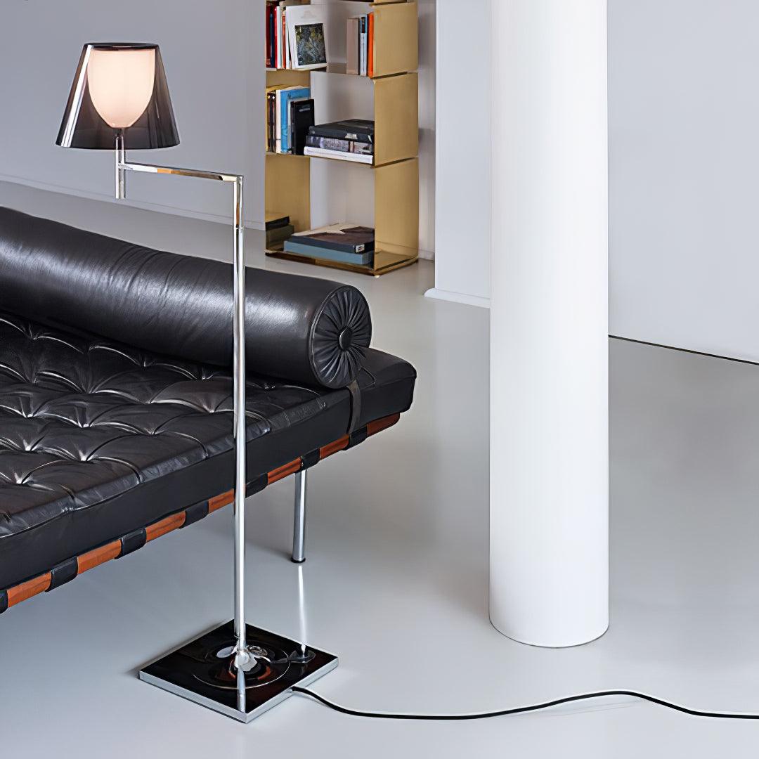 Chrome Prism Bending Floor Light - Lumpaz
