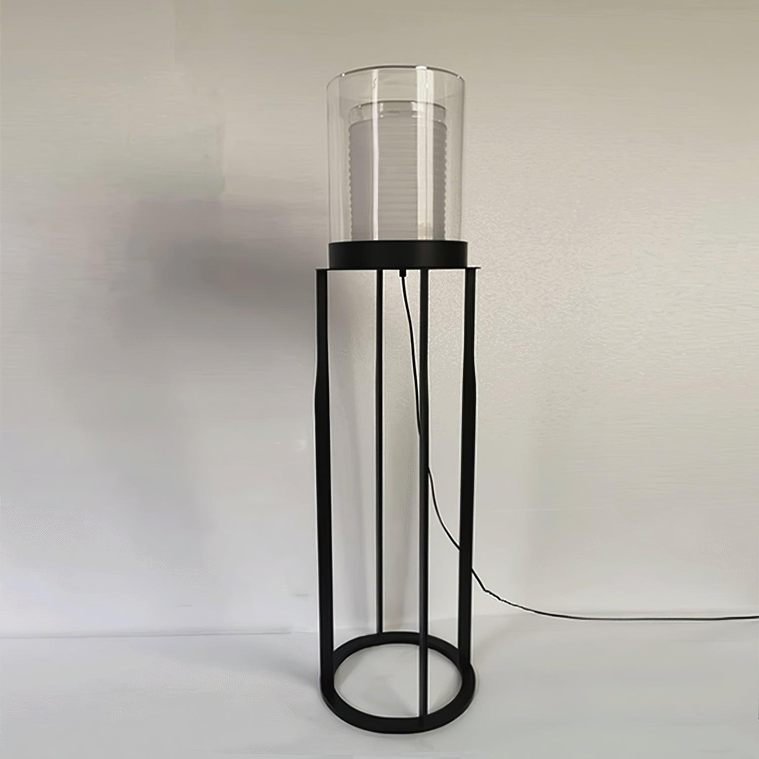 Dual Cylinder Glass Floor Lamp - Lumpaz
