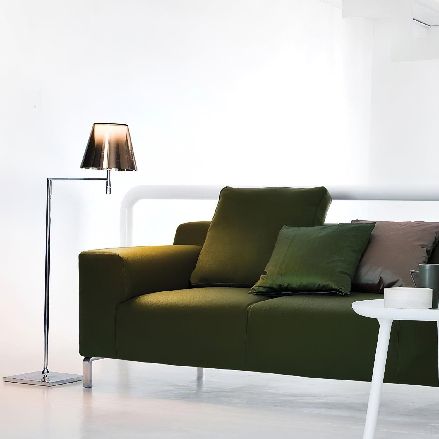 Chrome Prism Bending Floor Light - Lumpaz