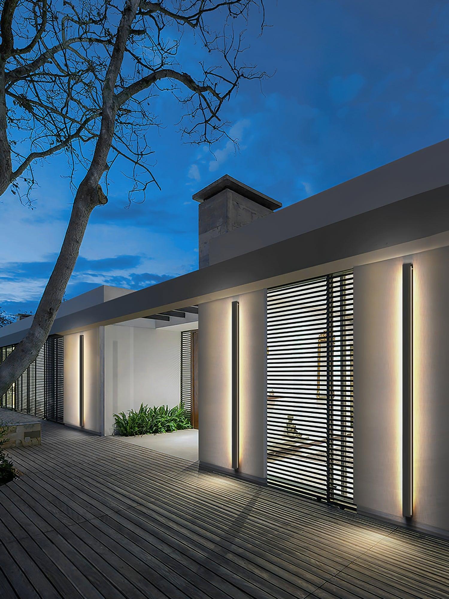 Long Strip Outdoor Sconce Solar Power - Lumpaz