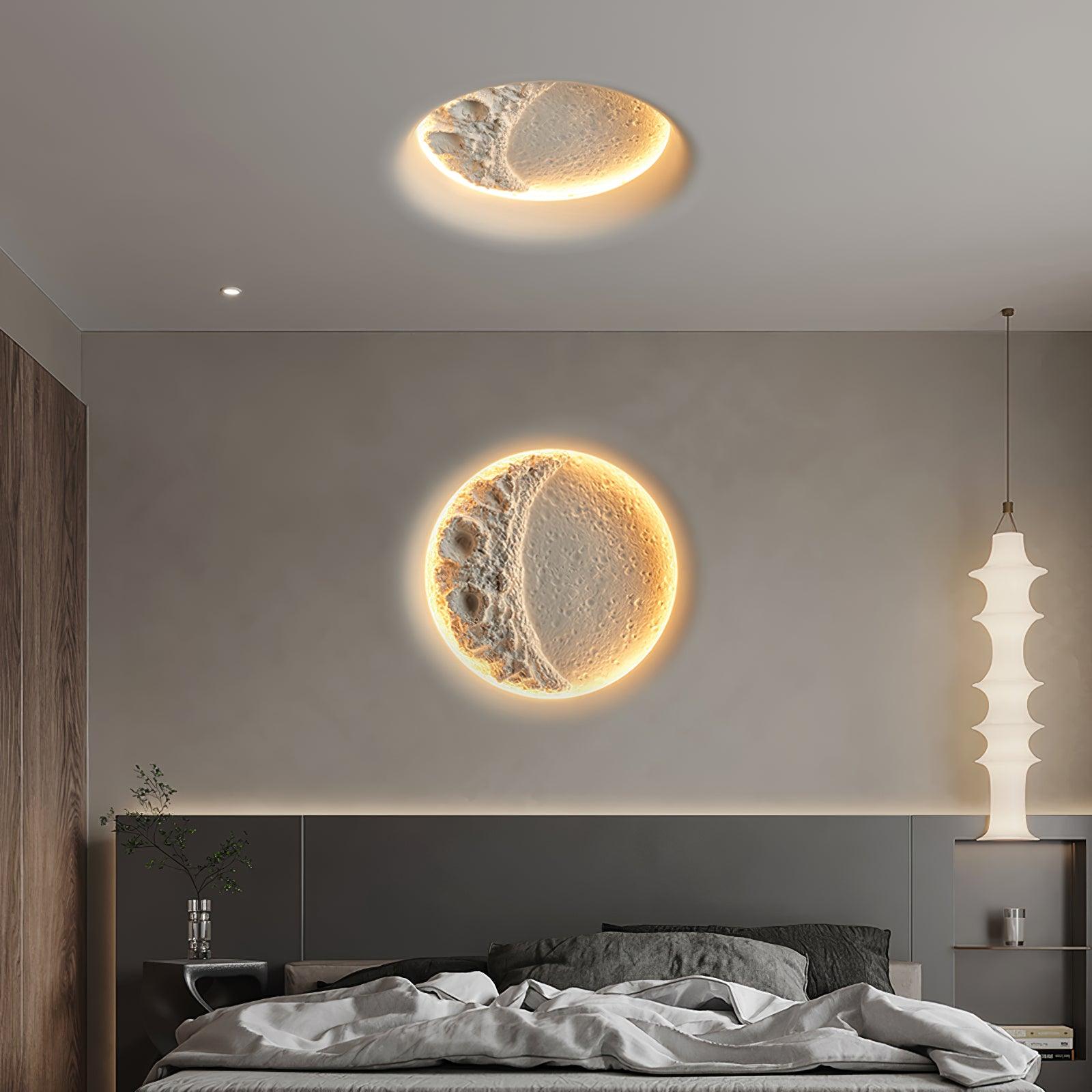 Gypsum Moon Wall Lamp - Lumpaz