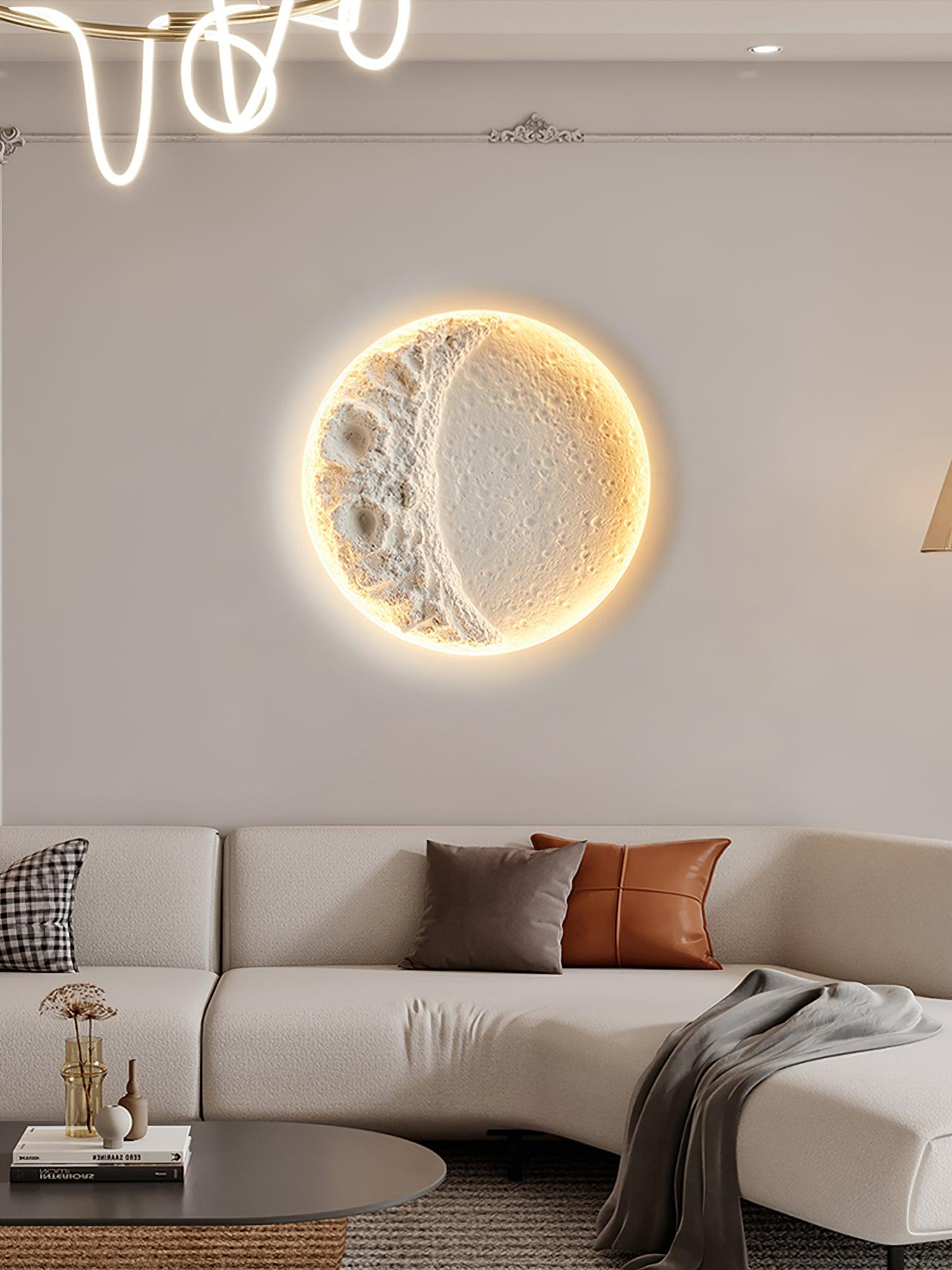 Gypsum Moon Wall Lamp - Lumpaz