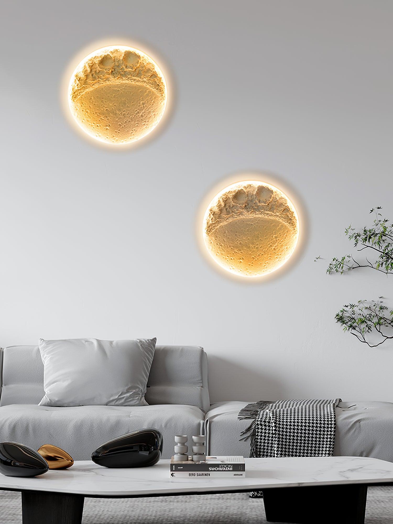 Gypsum Moon Wall Lamp - Lumpaz