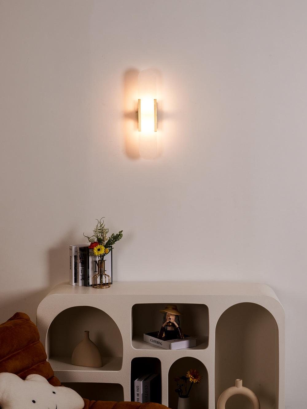 Melange Elongated Alabaster Wall Lamp - Lumpaz