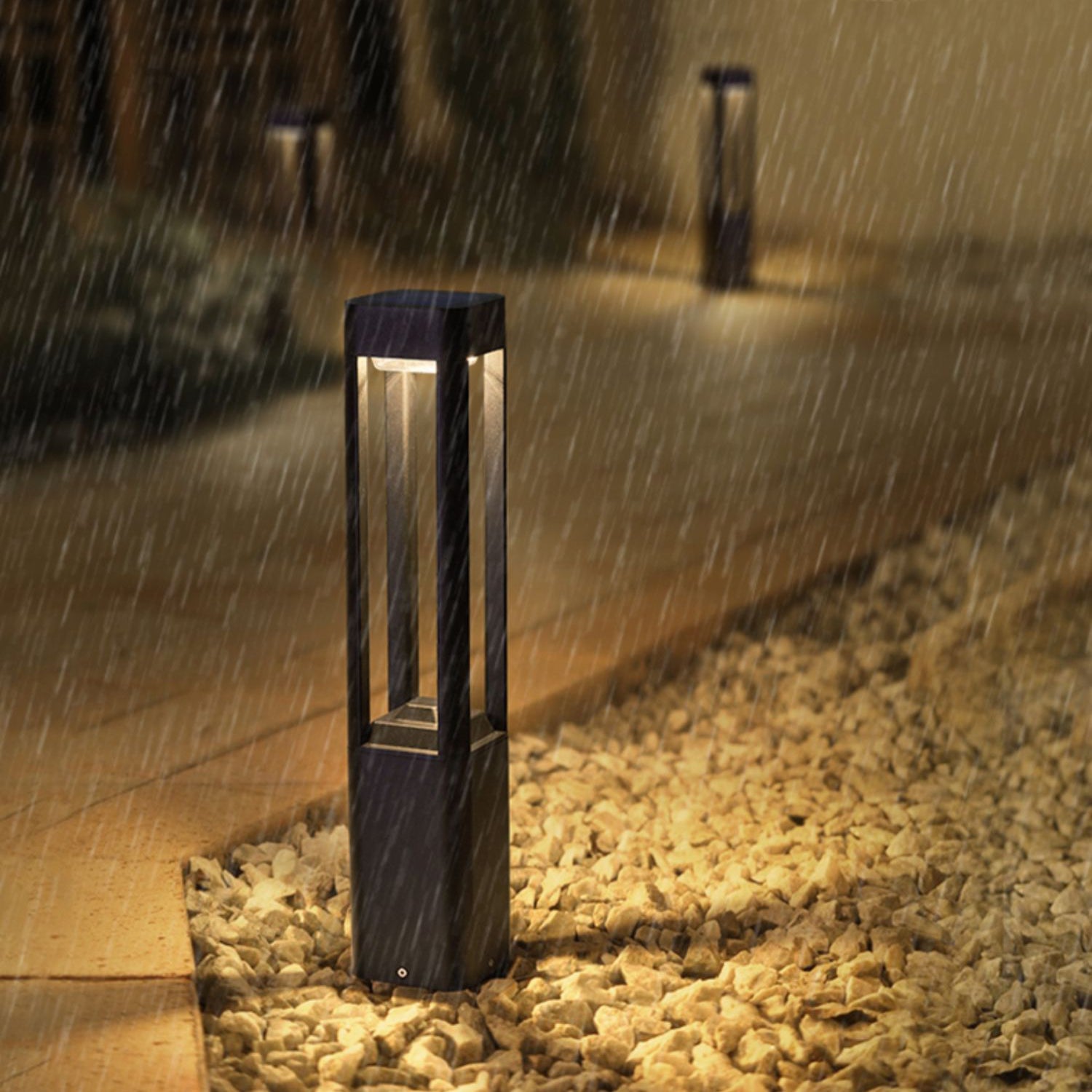 Rectangular Column Garden Light - Lumpaz