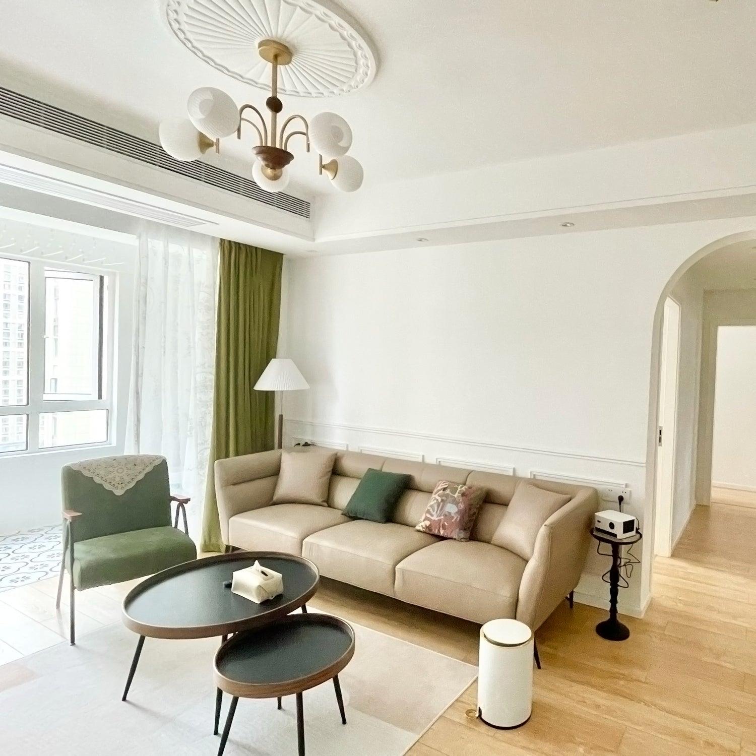 Sculptural Glass Ribbed Chandelier - Lumpaz